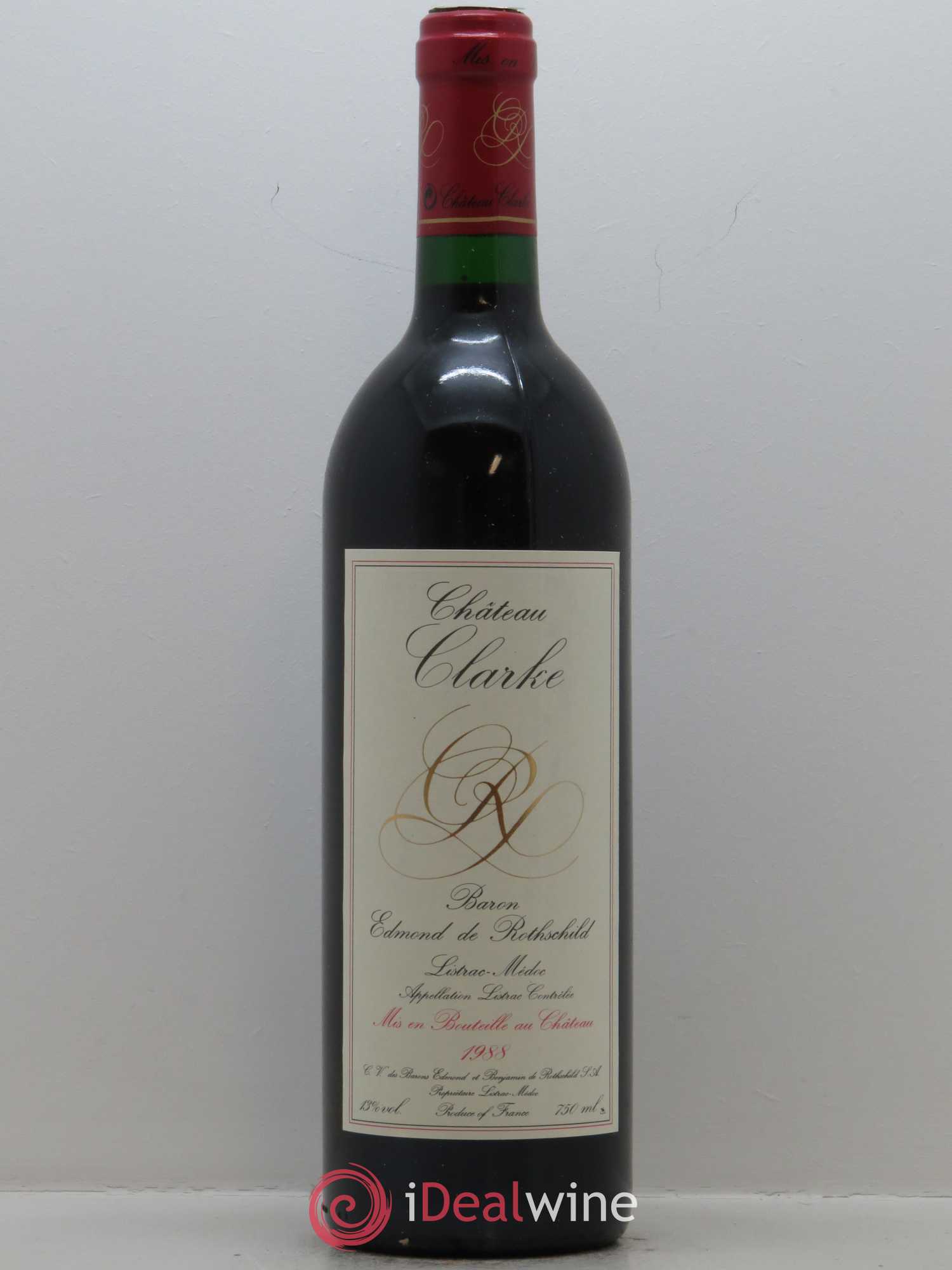 Château Clarke 1988 - Lot de 1 bouteille - 0