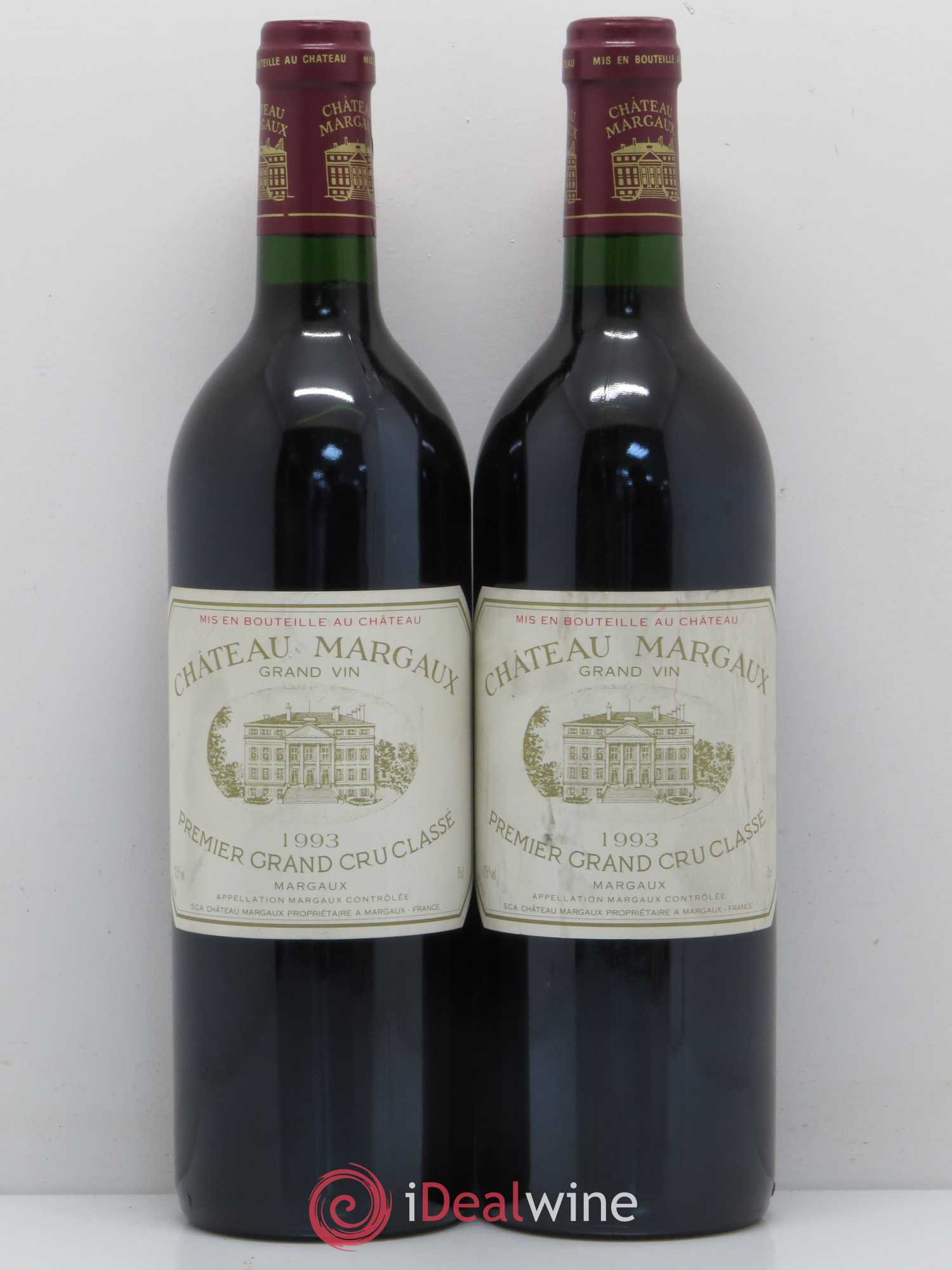 Château Margaux 1er Grand Cru Classé 1993 - Lot de 2 bouteilles - 0