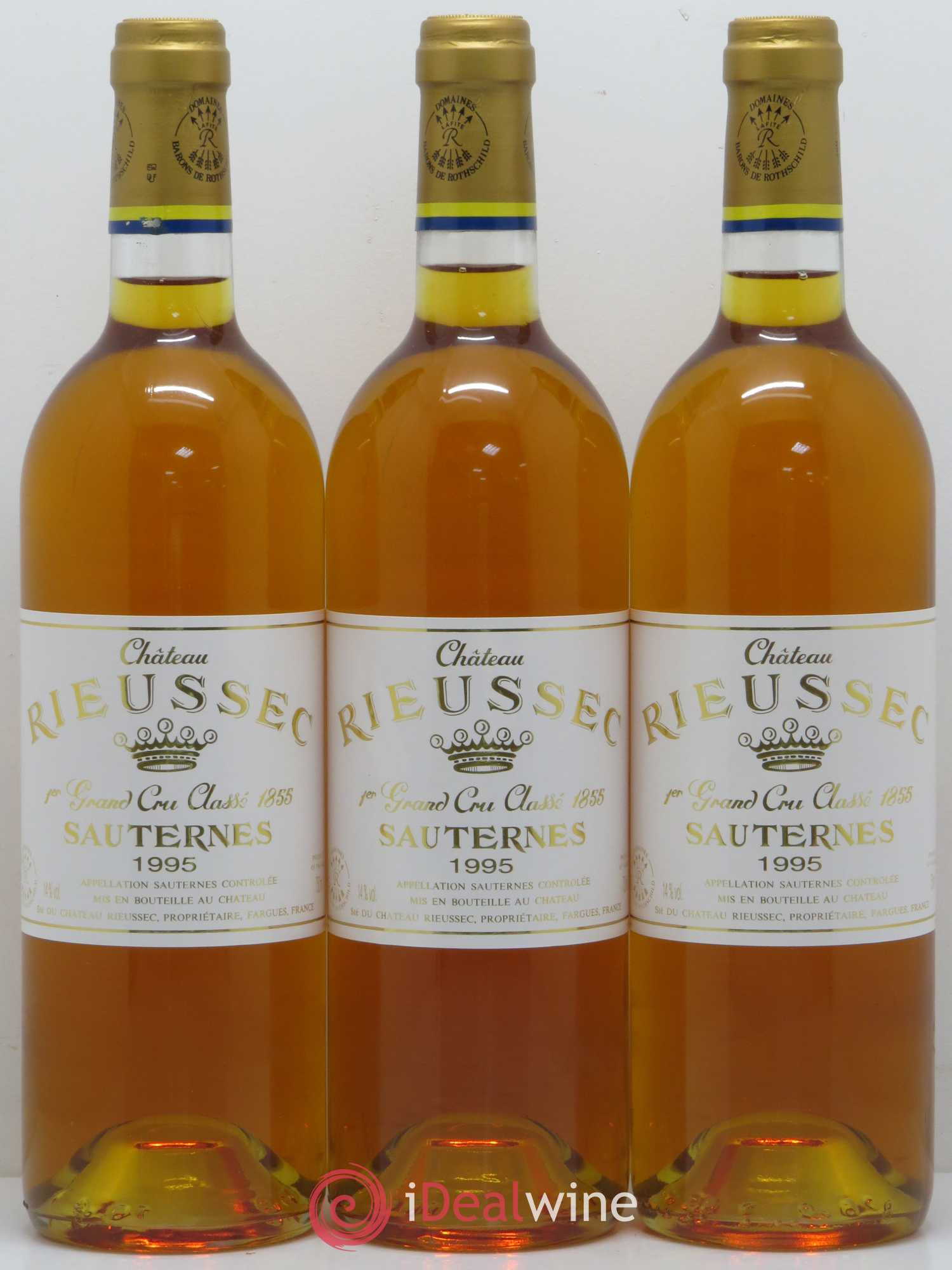 Château Rieussec 1er Grand Cru Classé 1995 - Lotto di 3 bottiglie - 0