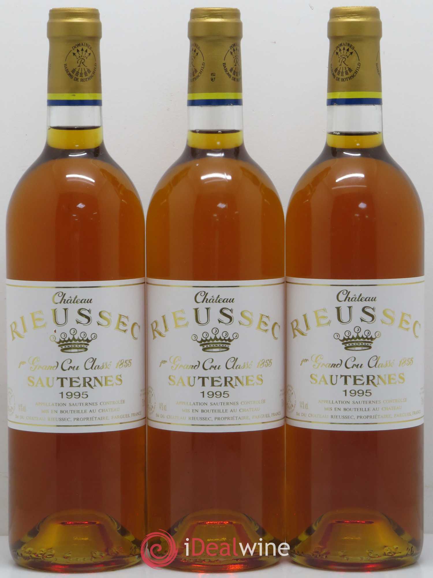 Château Rieussec 1er Grand Cru Classé 1995 - Lotto di 3 bottiglie - 0