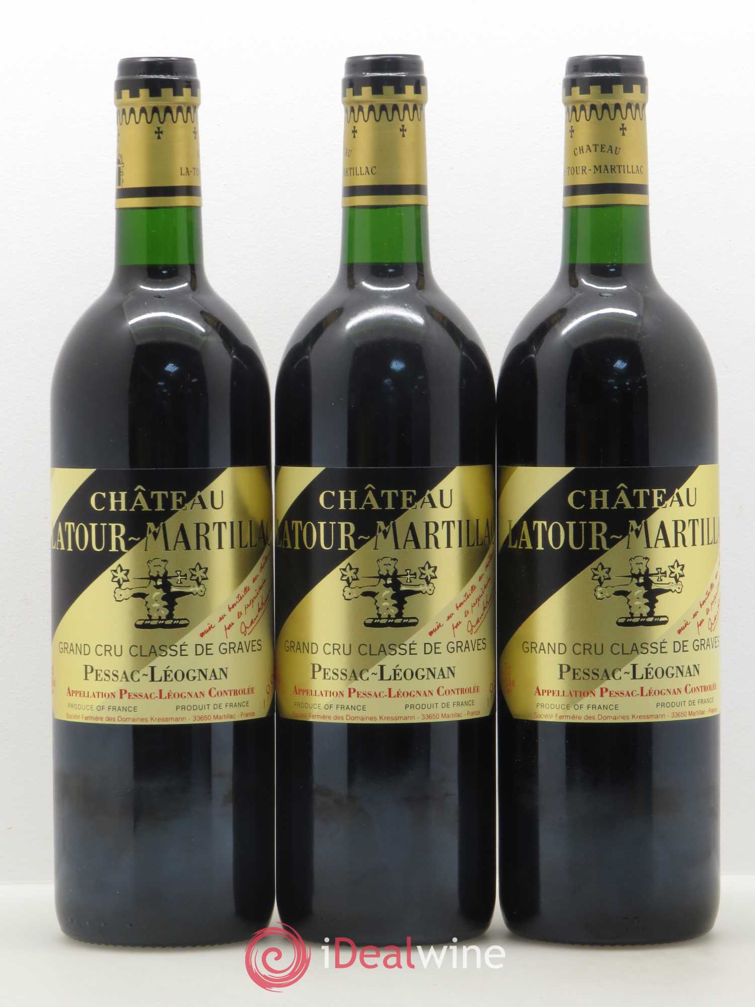 Château Latour-Martillac Cru Classé de Graves 1996 - Lot de 12 bouteilles - 1