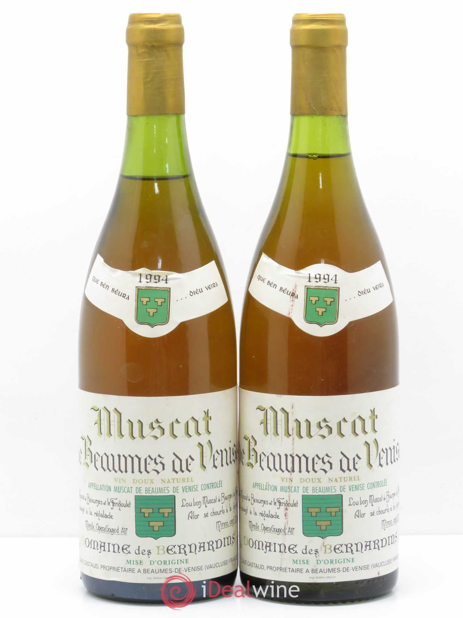 Divers Muscat Beaumes de Venise Domaine des Bernardins 1994 - Posten von 2 Flaschen - 0