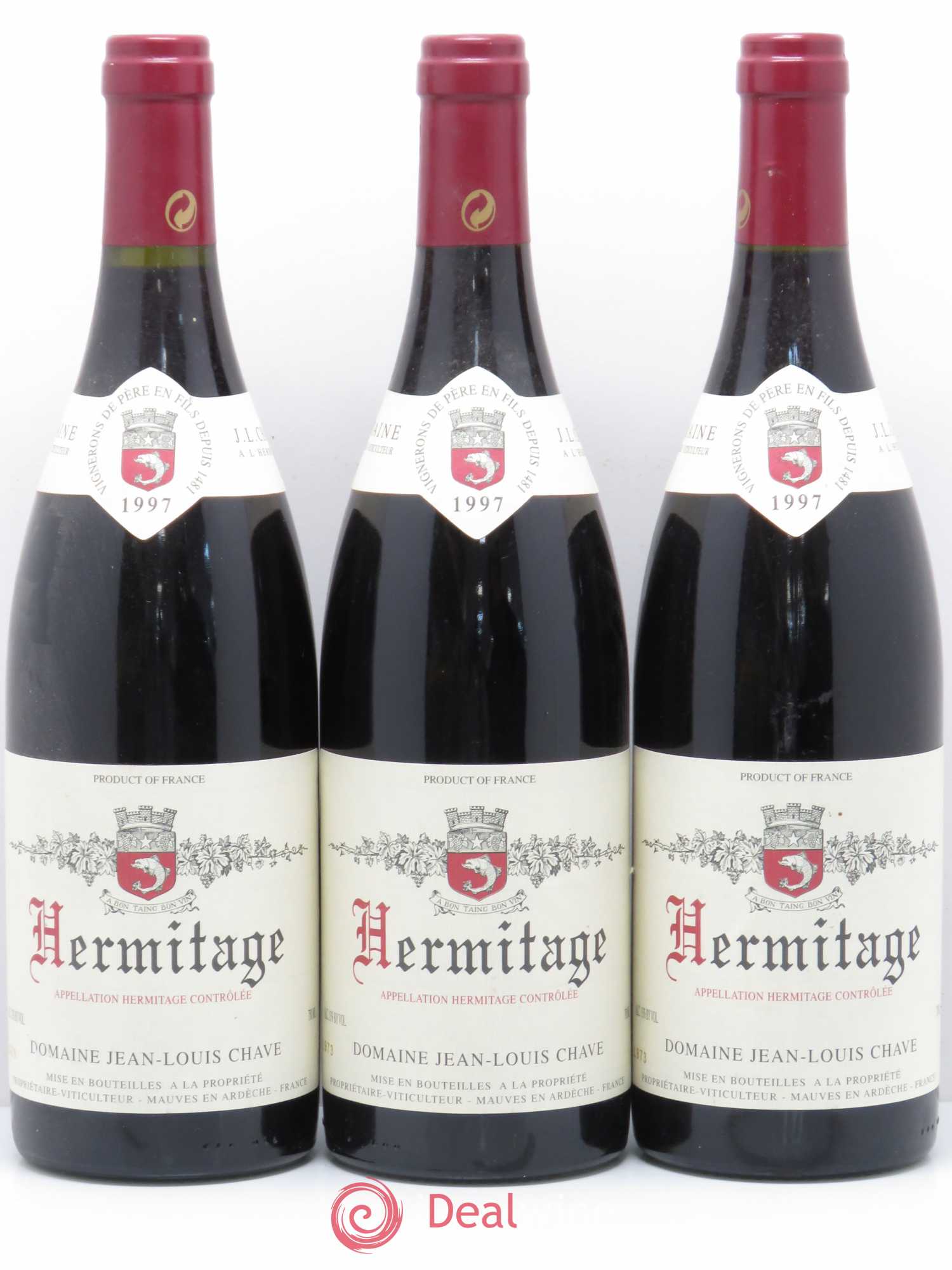Hermitage Jean-Louis Chave 1997 - Lot de 3 bouteilles - 0