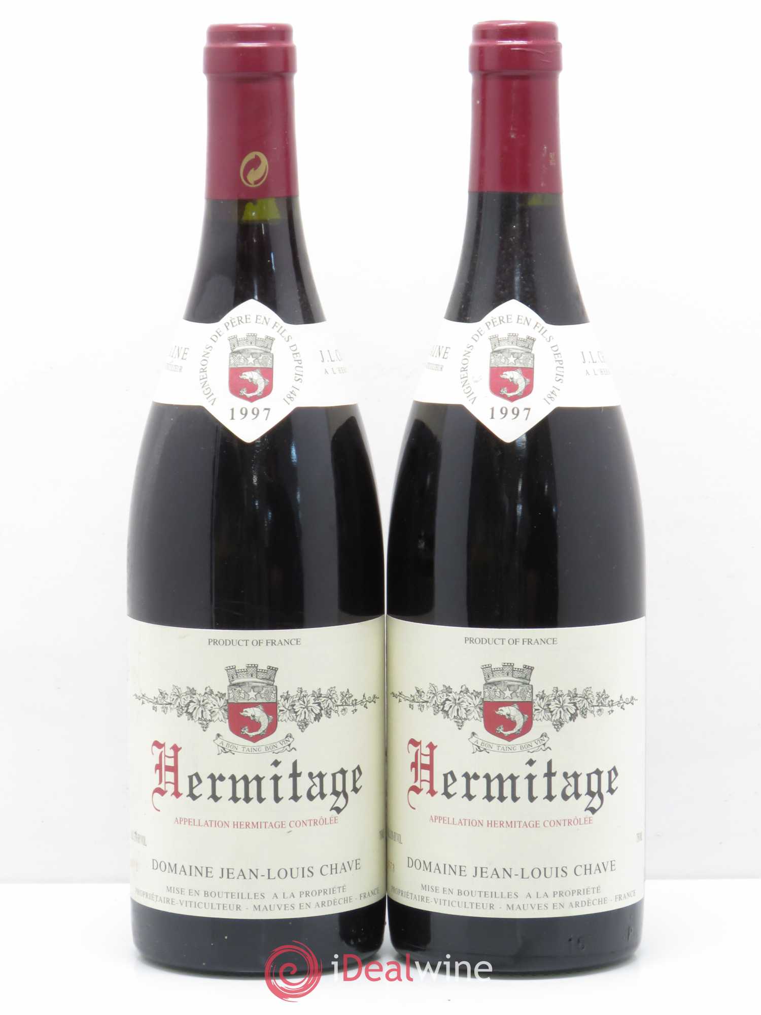 Hermitage Jean-Louis Chave 1997 - Lot de 2 bouteilles - 0