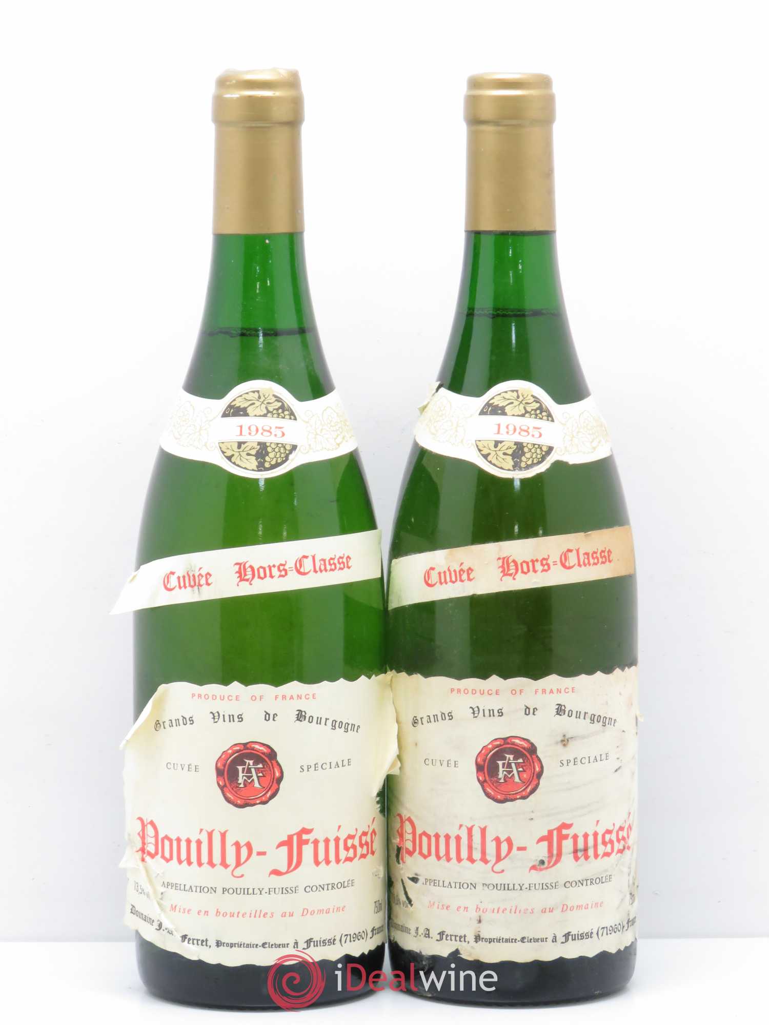 Pouilly-Fuissé J.A. Ferret (Domaine) Cuvée spéciale Hors Classe 1985 - Posten von 2 Flaschen - 0