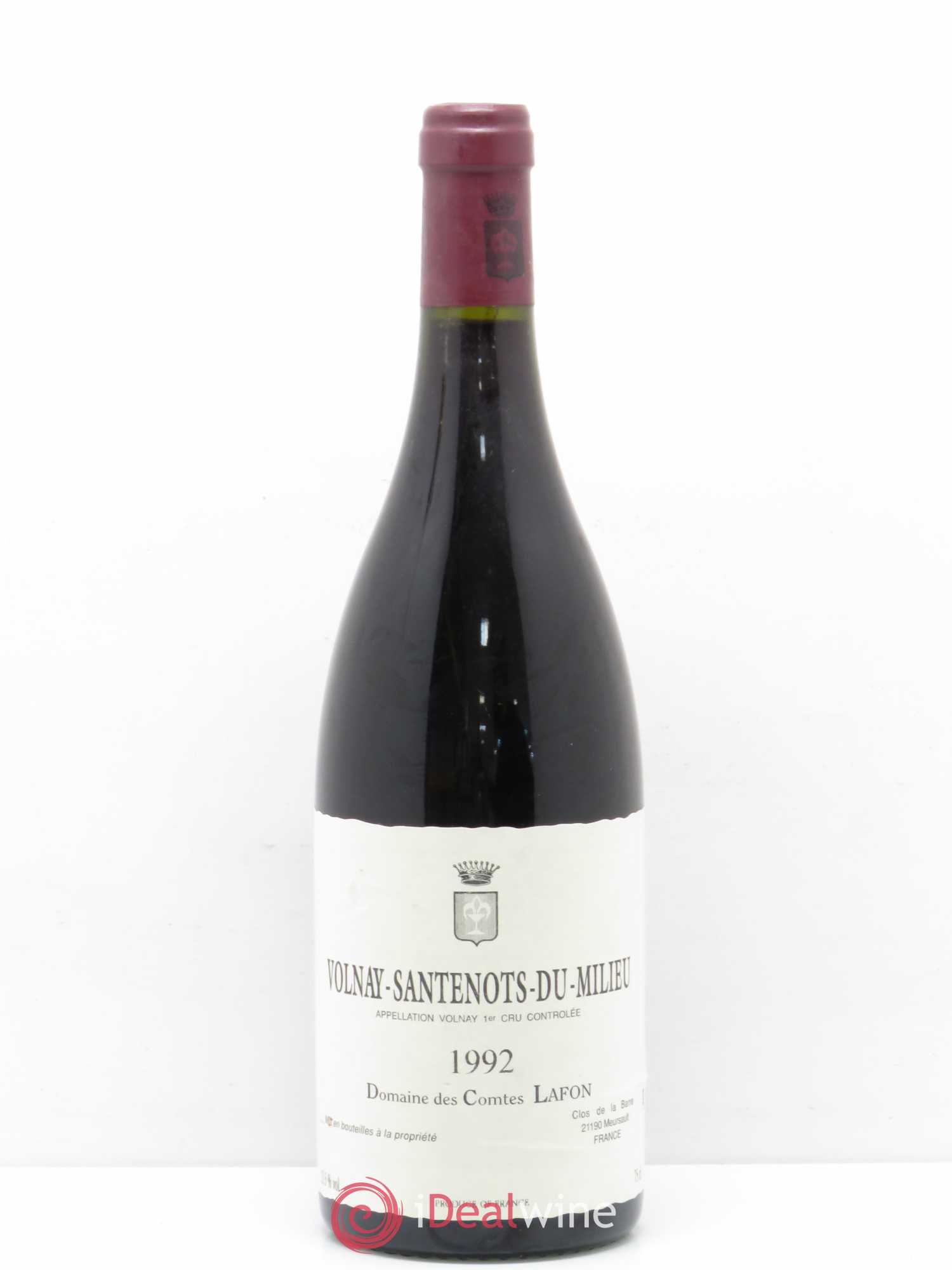 Volnay 1er Cru Santenots du Milieu Comtes Lafon (Domaine des) 1992 - Lot de 1 bouteille - 0