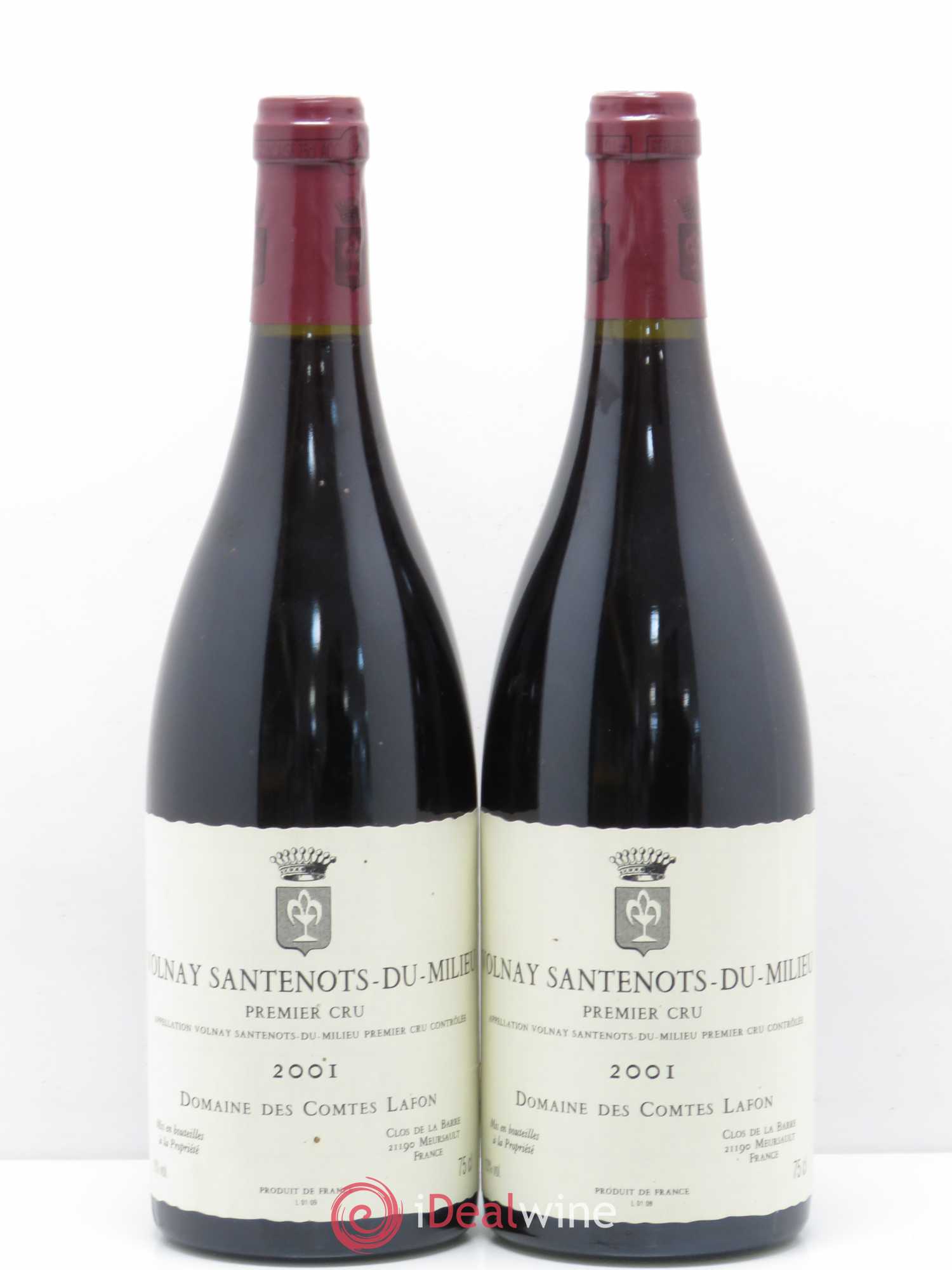 Volnay 1er Cru Santenots du Milieu Comtes Lafon (Domaine des) 2001 - Lot de 2 bouteilles - 0