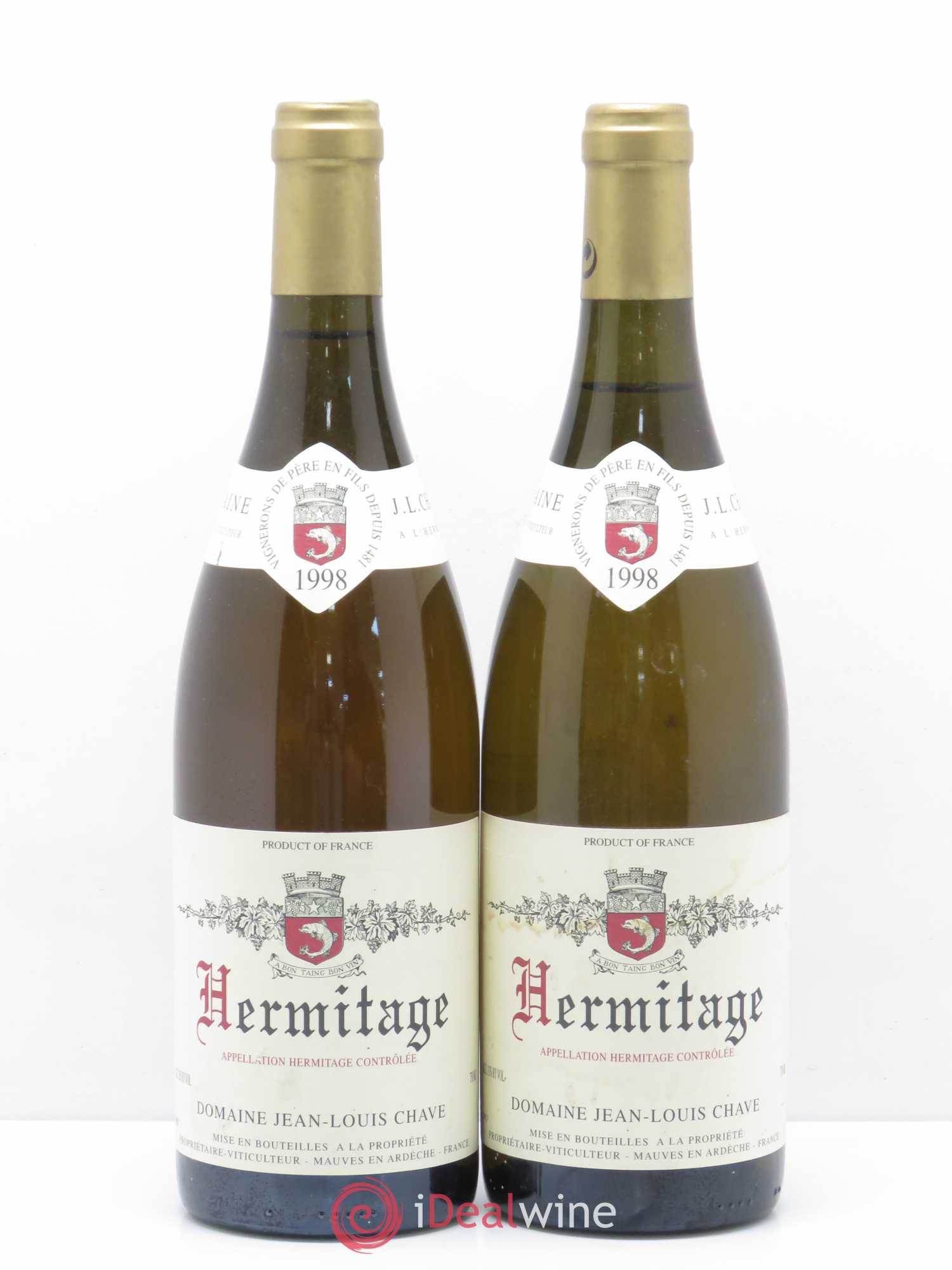 Hermitage Jean-Louis Chave 1998 - Lot de 2 bouteilles - 0