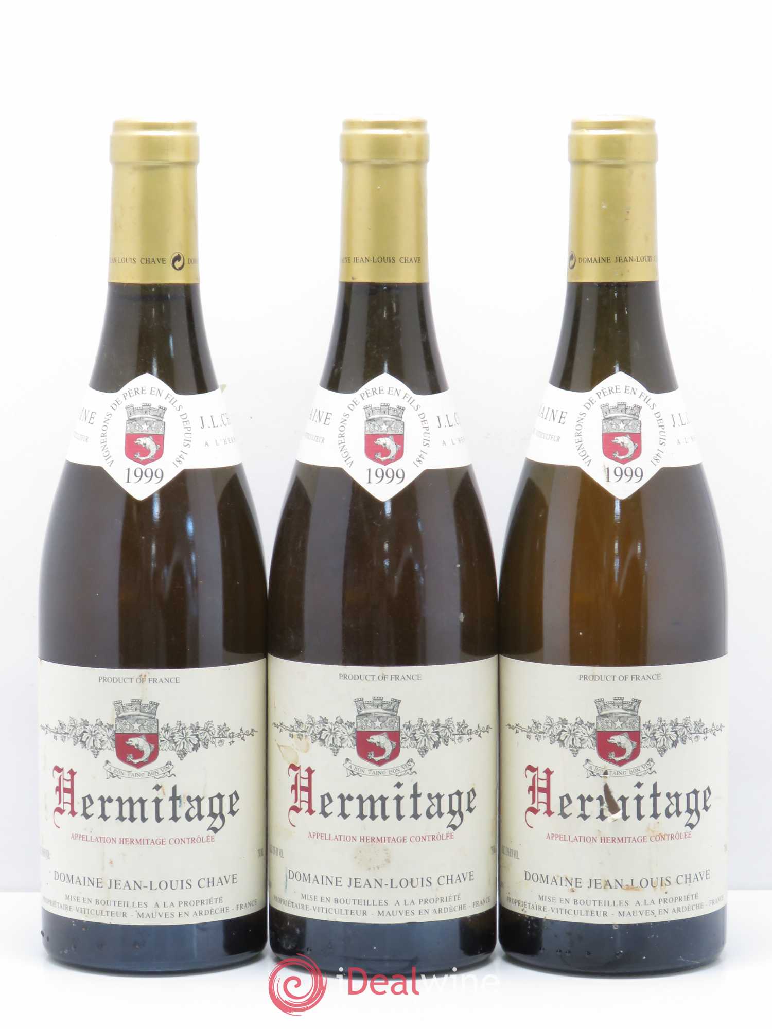 Hermitage Jean-Louis Chave 1999 - Lot de 3 bouteilles - 0