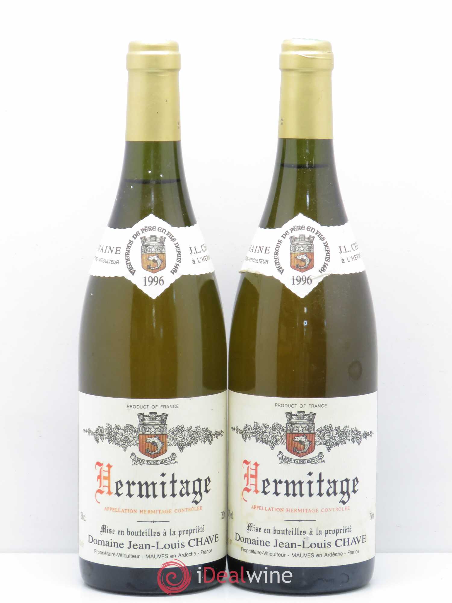 Hermitage Jean-Louis Chave 1996 - Lot de 2 bouteilles - 0