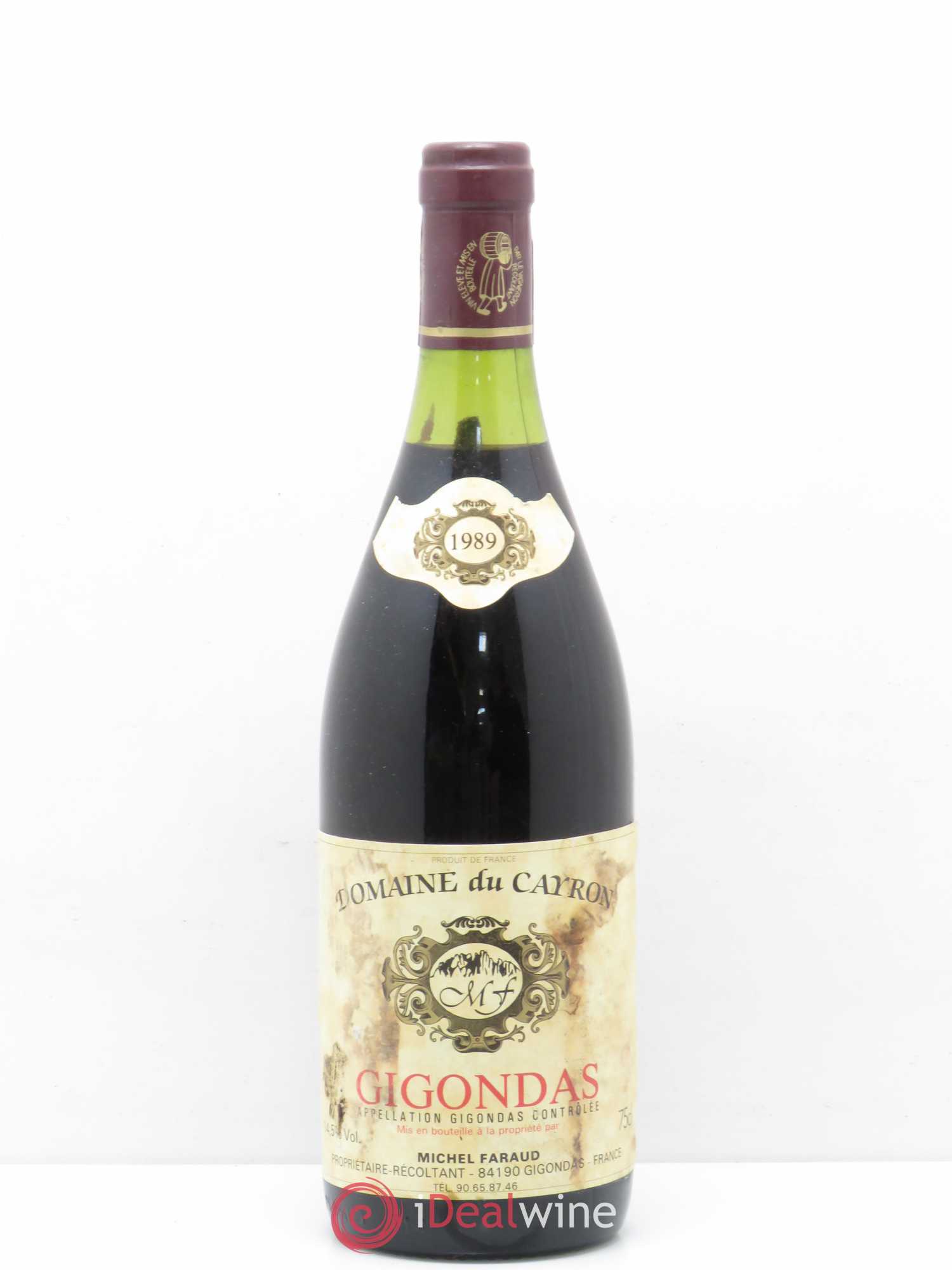Gigondas Domaine du Cayron 1989 - Lot de 1 bouteille - 0