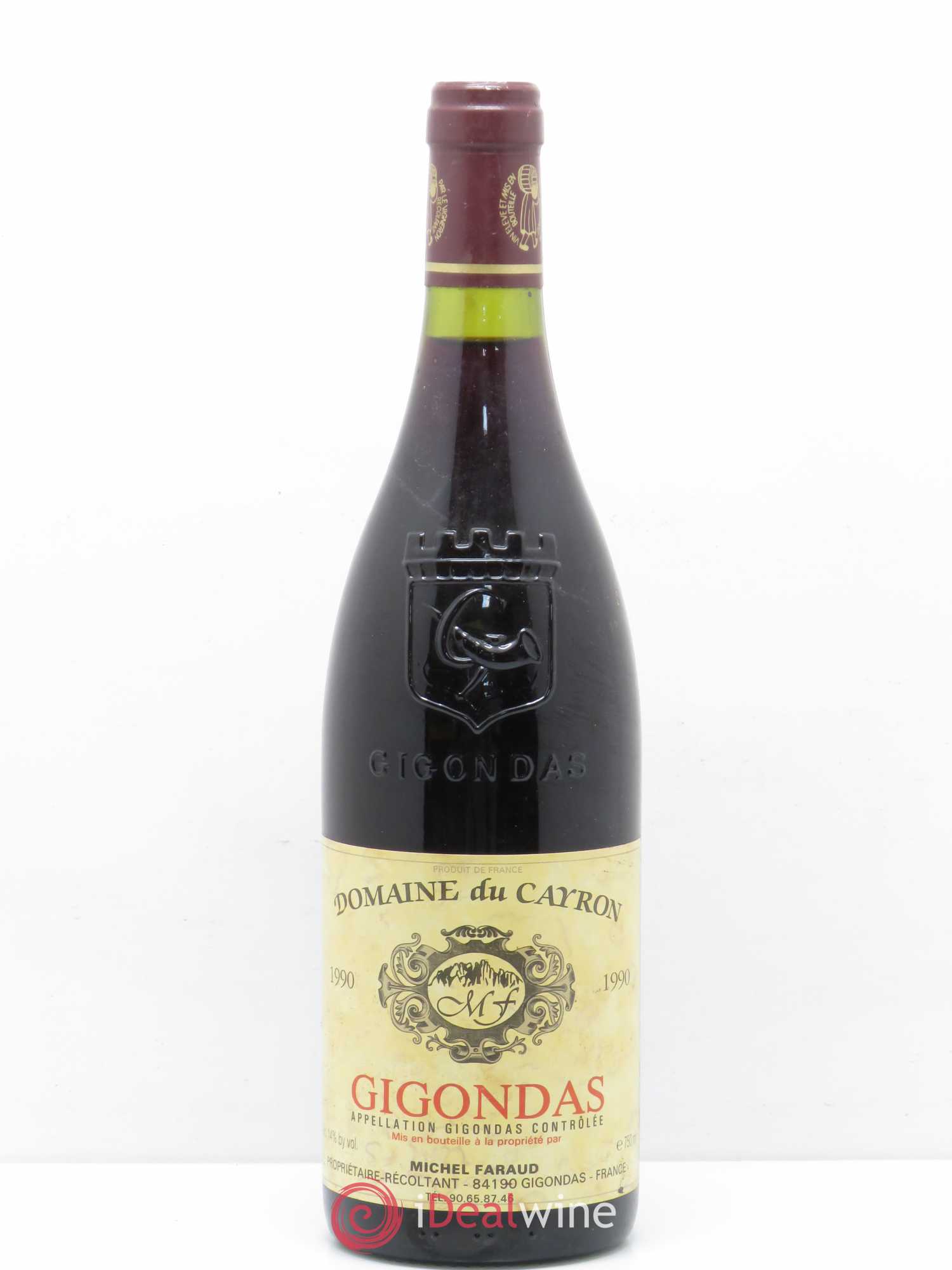 Gigondas Domaine du Cayron 1990 - Lot de 1 bouteille - 0