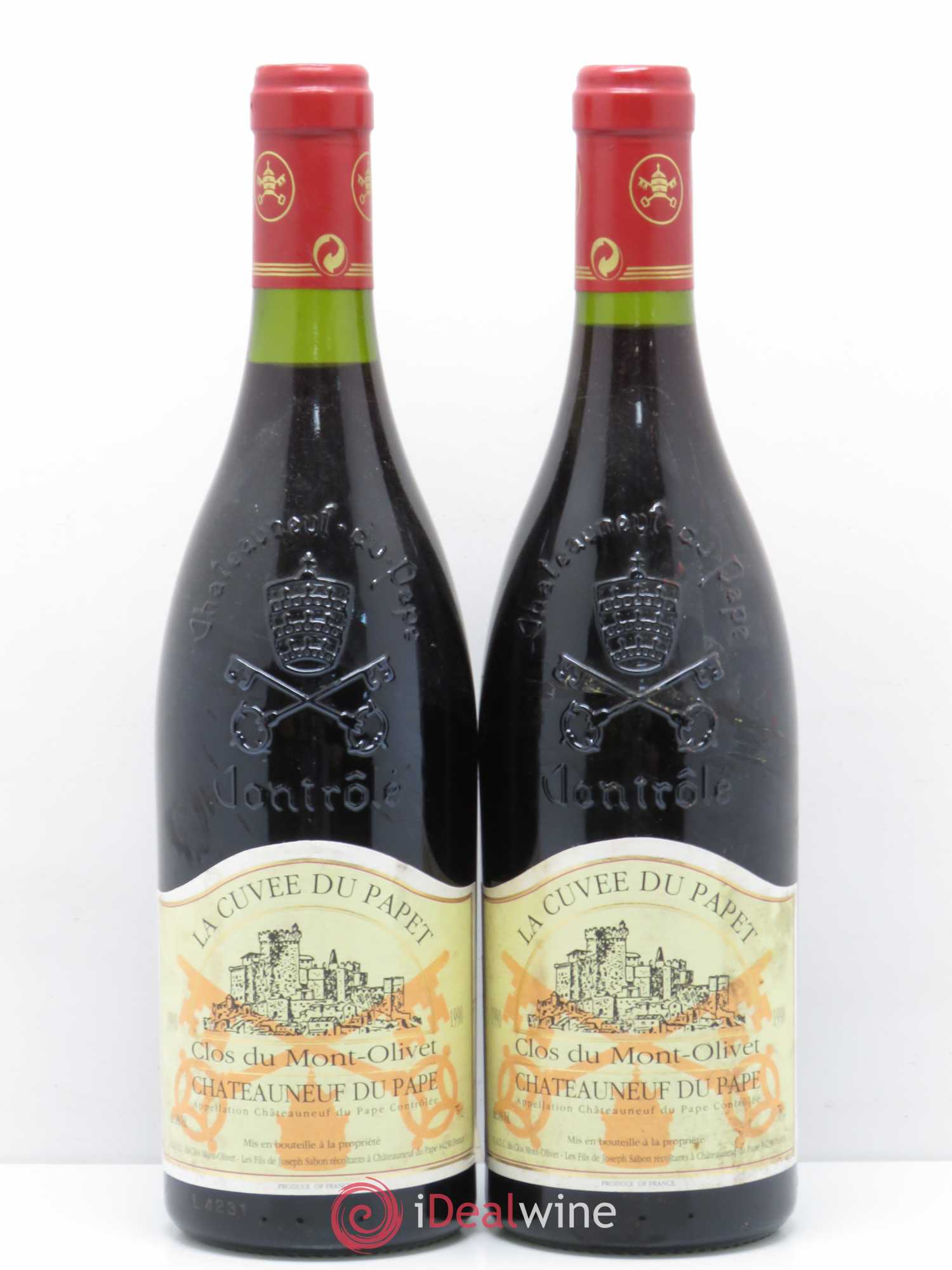 Châteauneuf-du-Pape Cuvée du Papet Clos du Mont-Olivet 1990 - Lot de 2 bouteilles - 0
