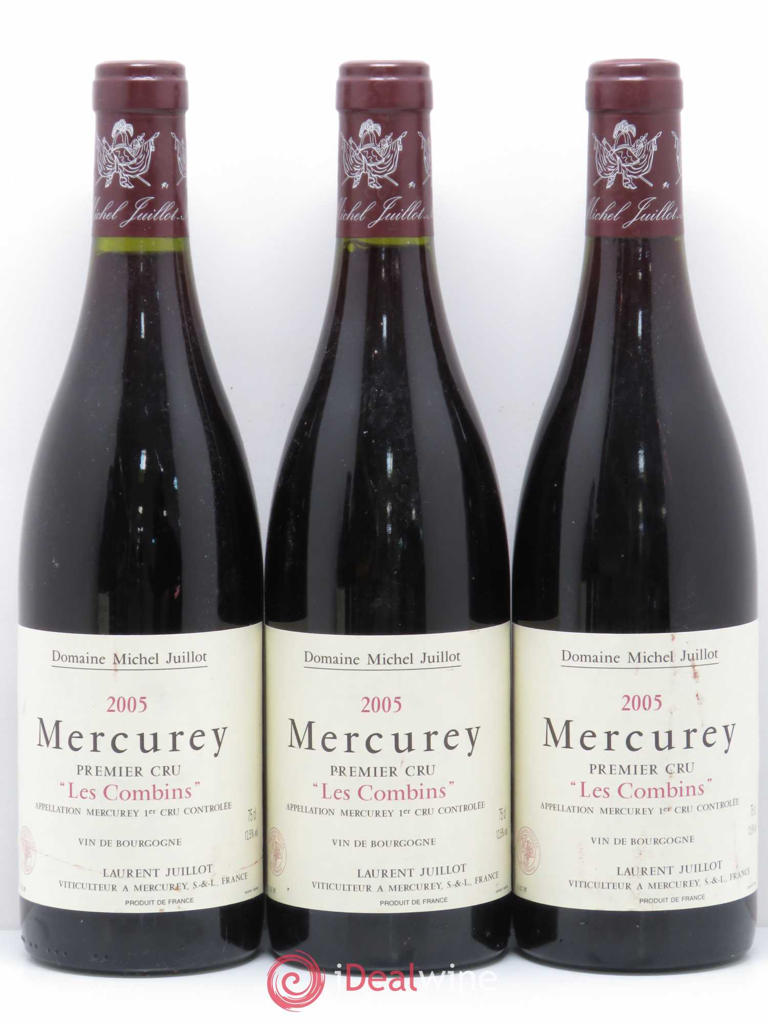 Mercurey Michel Juillot (Domaine) Premier cru Les Combins 2005 - Lot de 5 bouteilles - 1