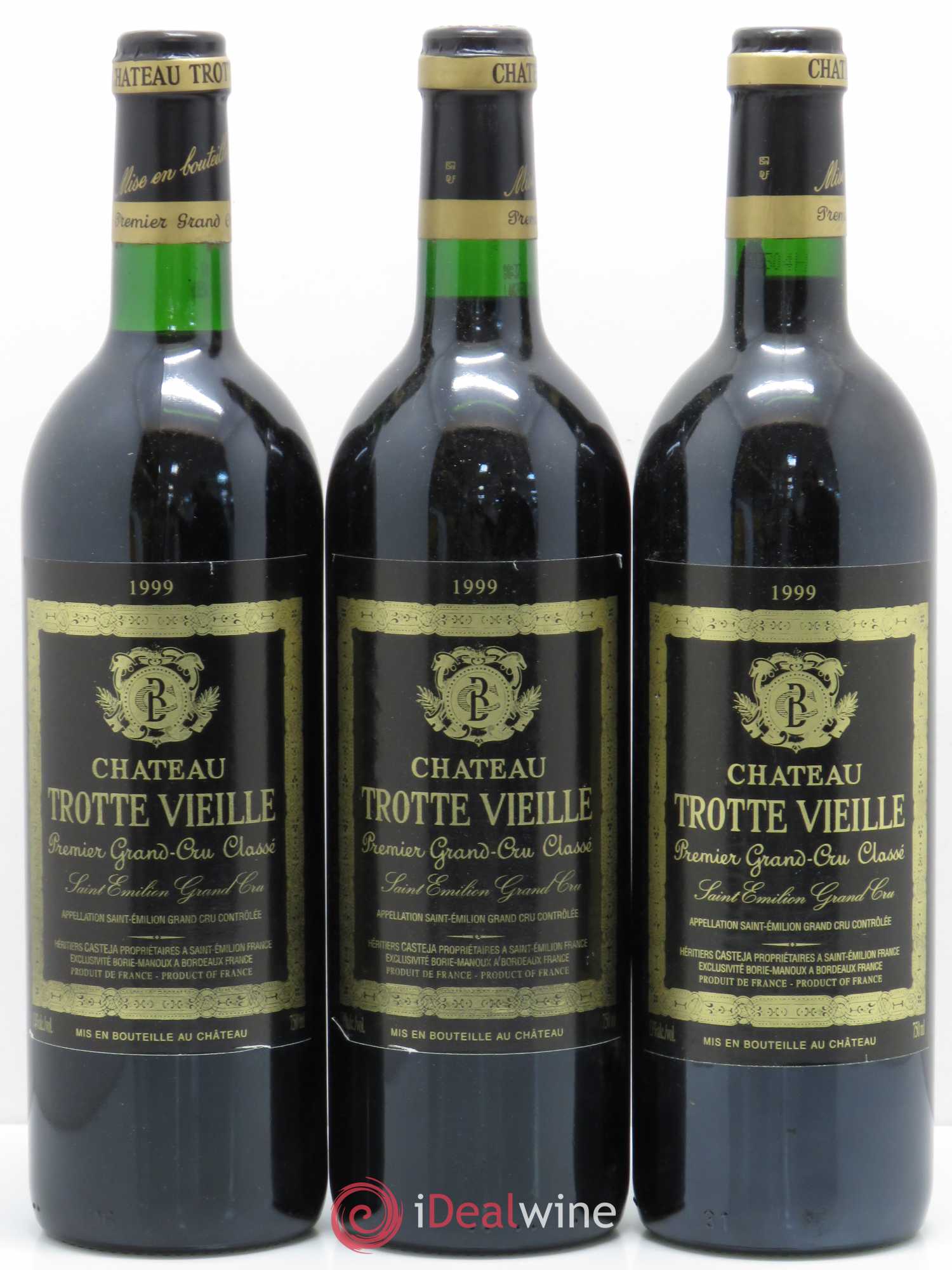 Château Trotte Vieille 1er Grand Cru Classé B 1999 - Lot de 3 bouteilles - 0