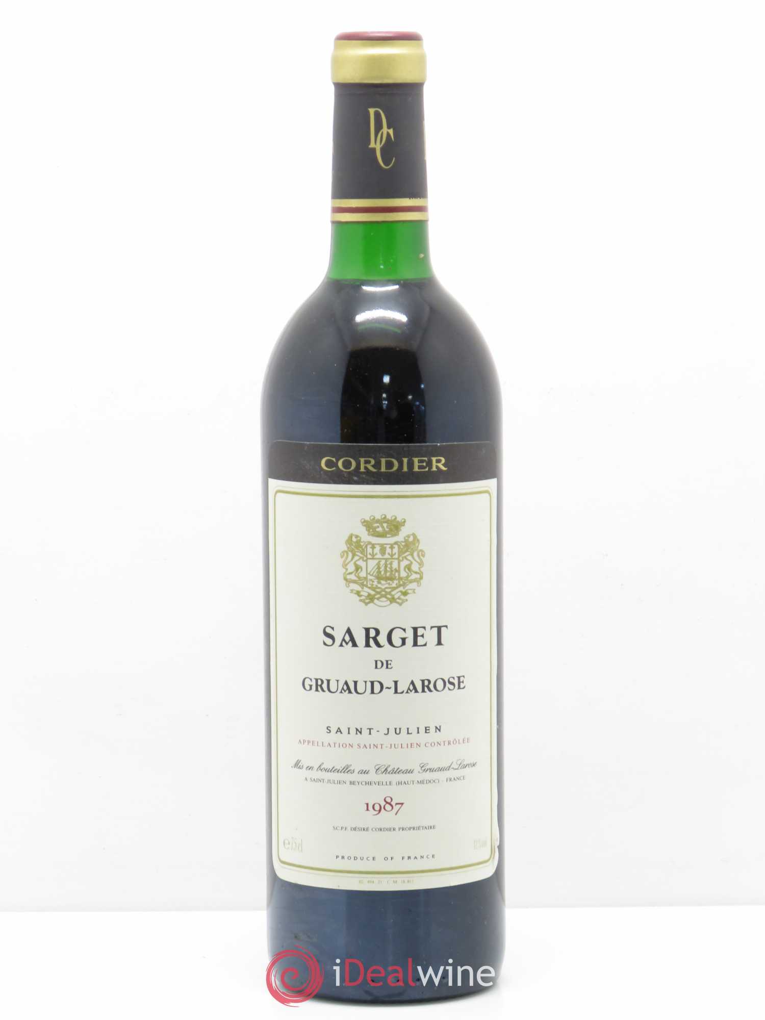 Sarget de Gruaud Larose Second Vin 1987 - Lot de 1 bouteille - 0