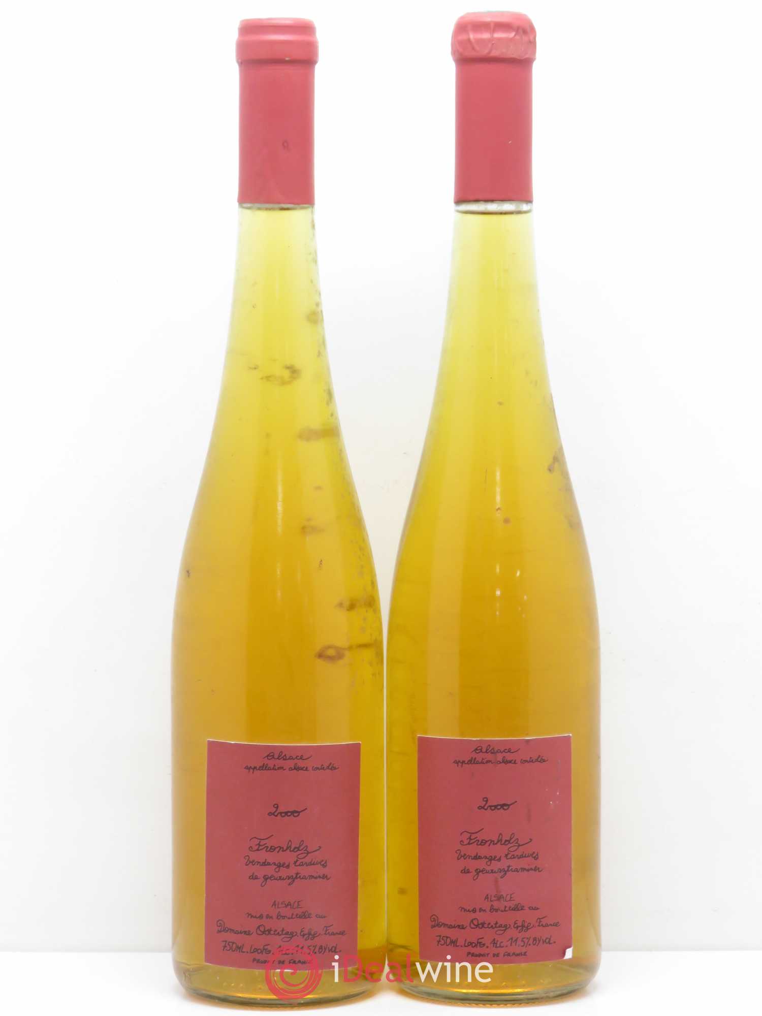 Gewurztraminer Vendanges tardives Fronholz Domaine Ostertag 2000 - Posten von 2 Flaschen - 0