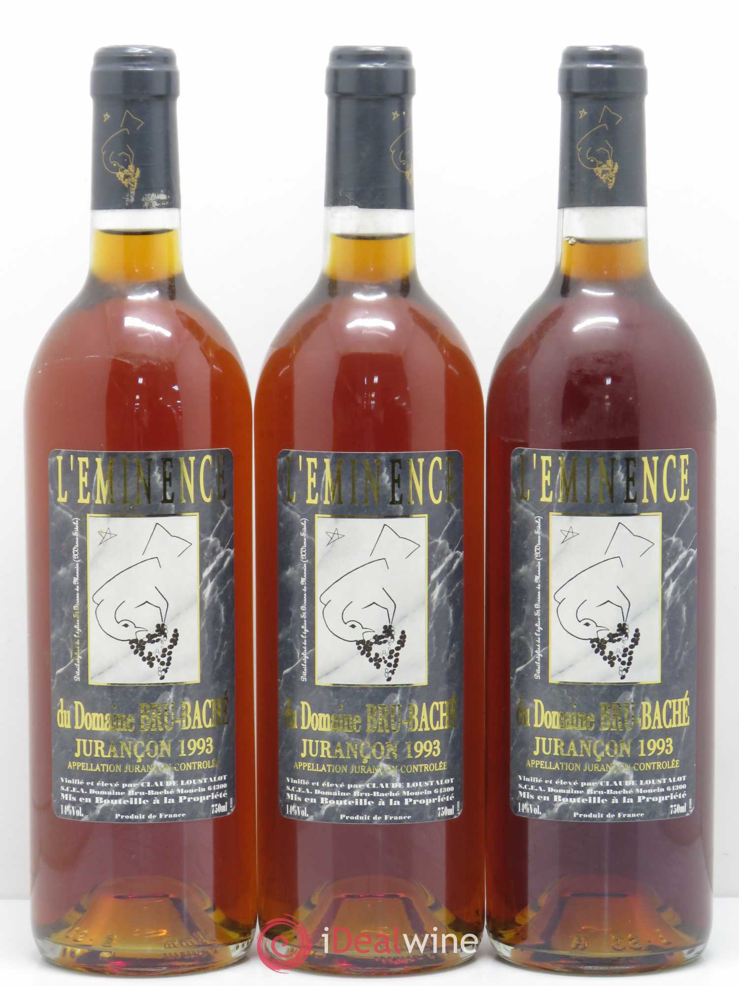 Jurançon L'Eminence Bru-Bache 1993 - Lot de 6 bouteilles - 2