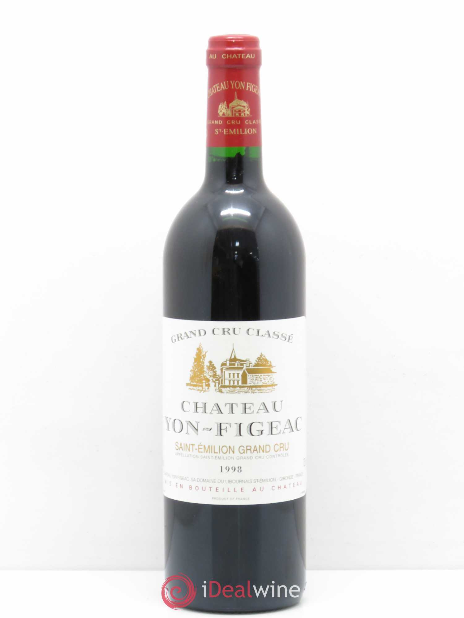 Château Yon Figeac Grand Cru Classé 1998 - Lot de 1 bouteille - 0