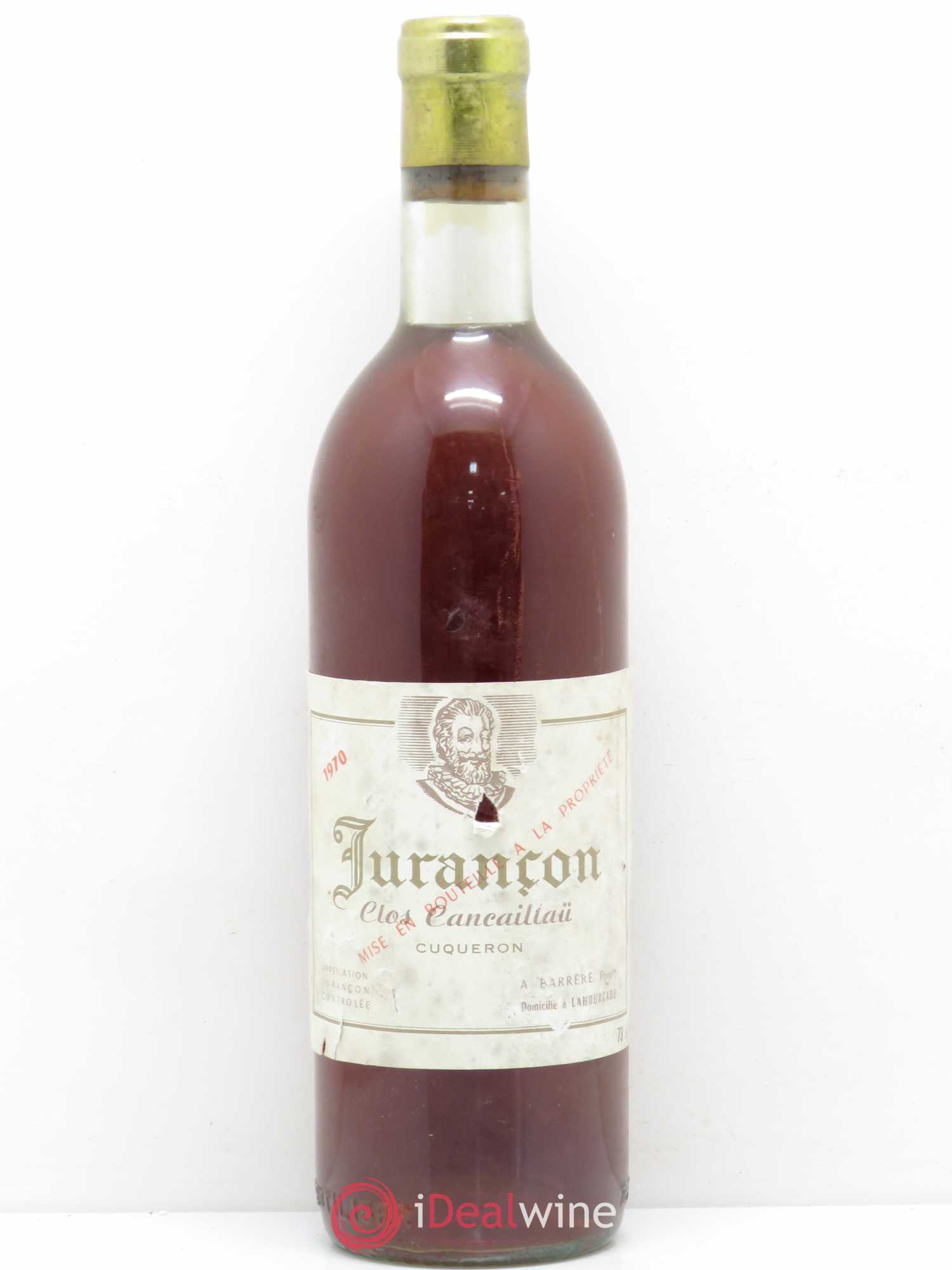 Jurançon Clos Cancaillau Barrère 1970 - Posten von 1 Flasche - 0