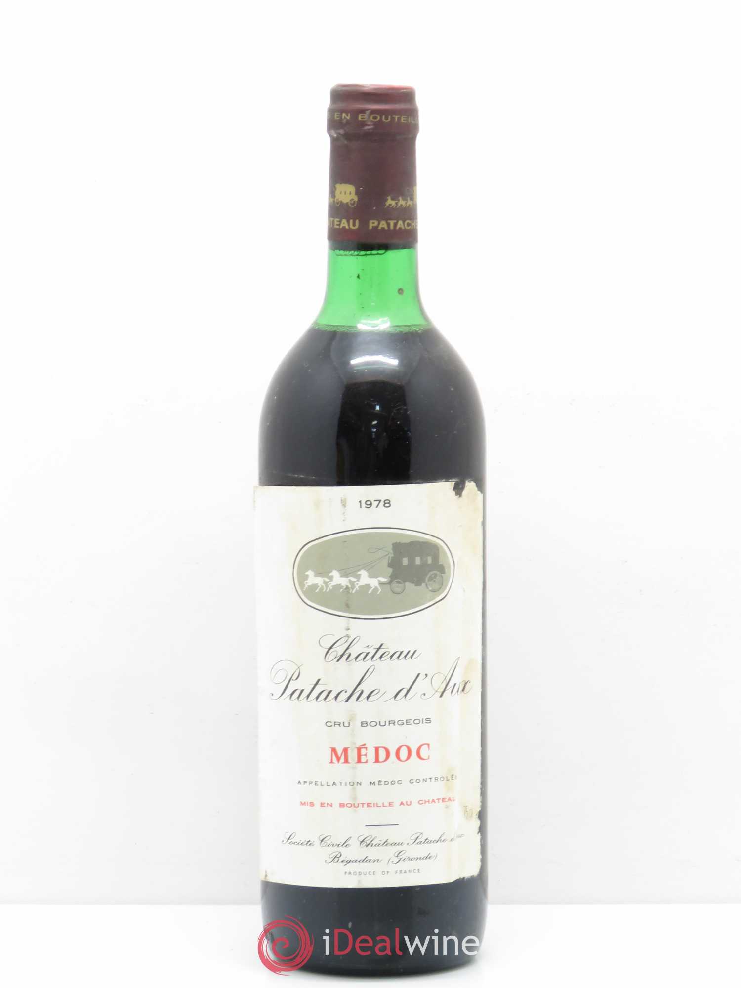 Château Patache d'Aux Cru Bourgeois 1978 - Lot de 1 bouteille - 0
