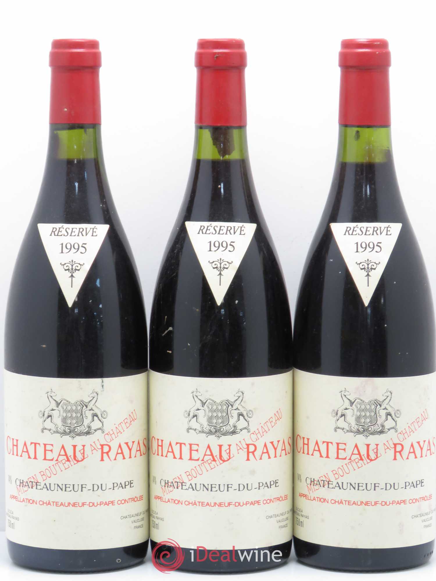Châteauneuf-du-Pape Château Rayas Emmanuel Reynaud 1995 - Lot de 3 bouteilles - 0