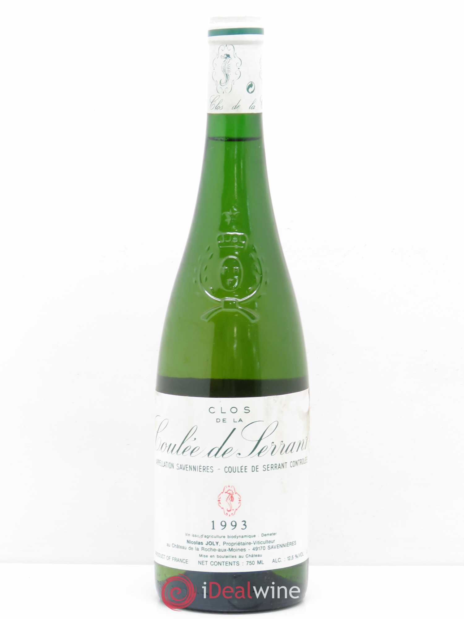 Savennières Clos de la Coulée de Serrant Vignobles de la Coulée de Serrant - Nicolas Joly 1993 - Lot de 1 bouteille - 0