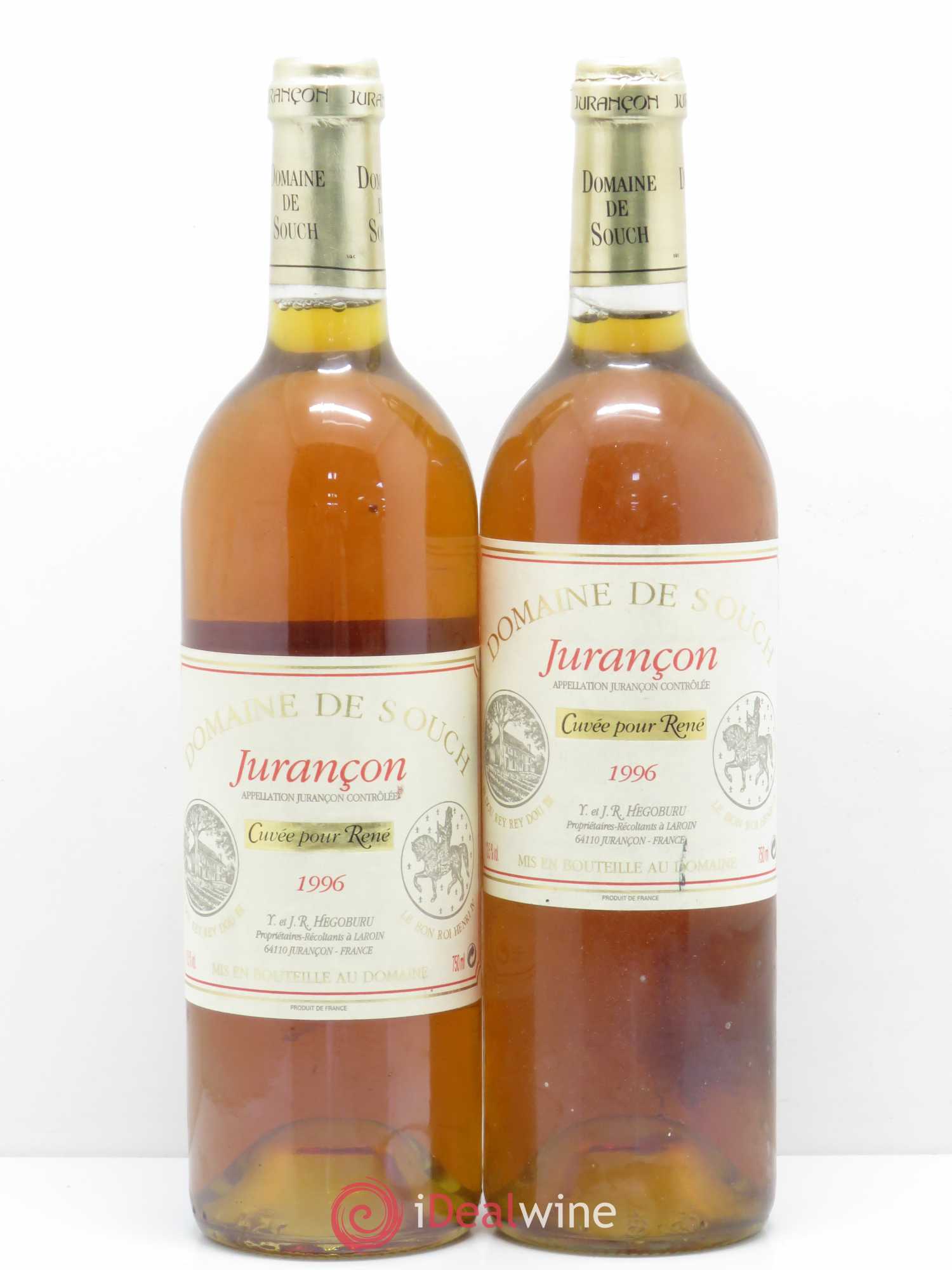 Jurançon Cuvée pour Rene Domaine de Souch 1996 - Posten von 2 Flaschen - 0