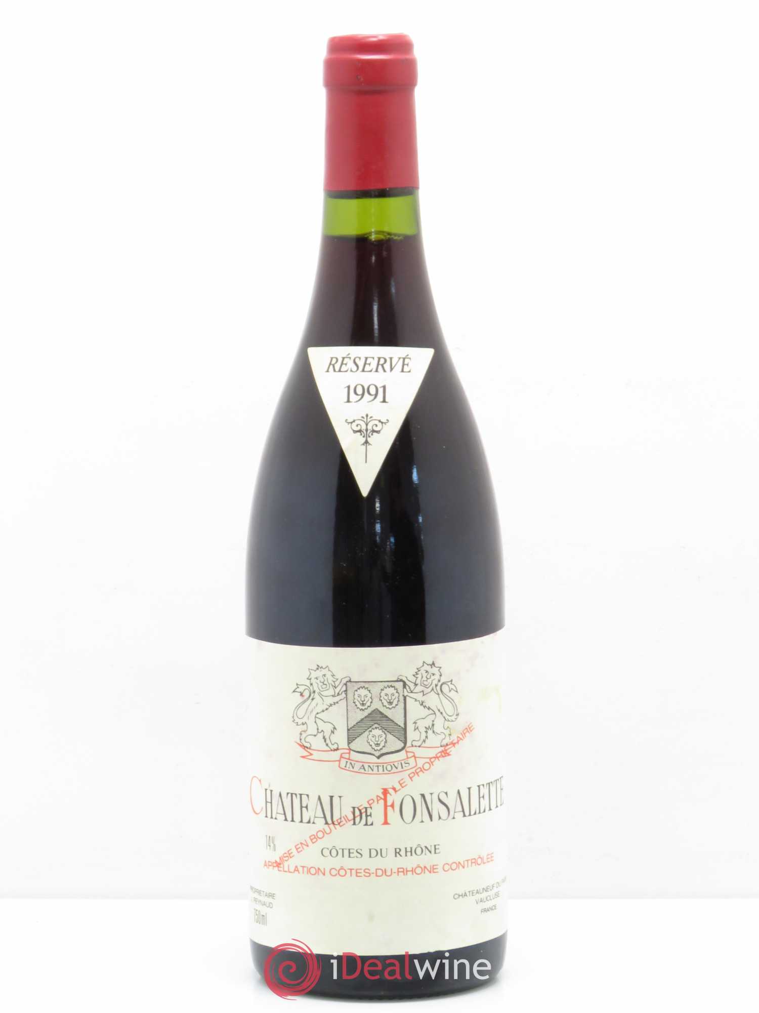 Côtes-du-Rhône Château de Fonsalette Emmanuel Reynaud 1991 - Lot de 1 bouteille - 0