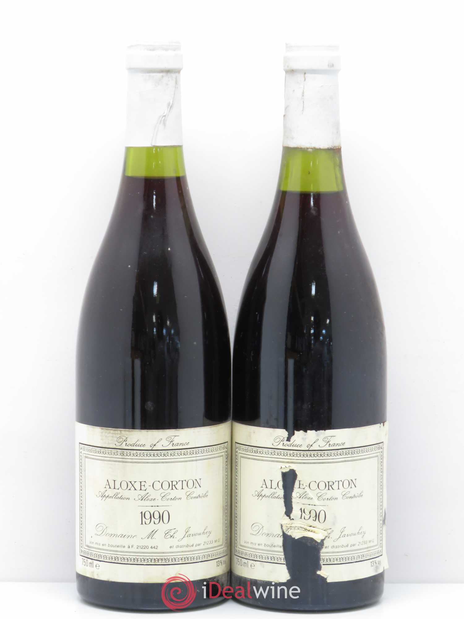 Aloxe-Corton Domaine Javouhey 1990 - Lot de 2 bouteilles - 0