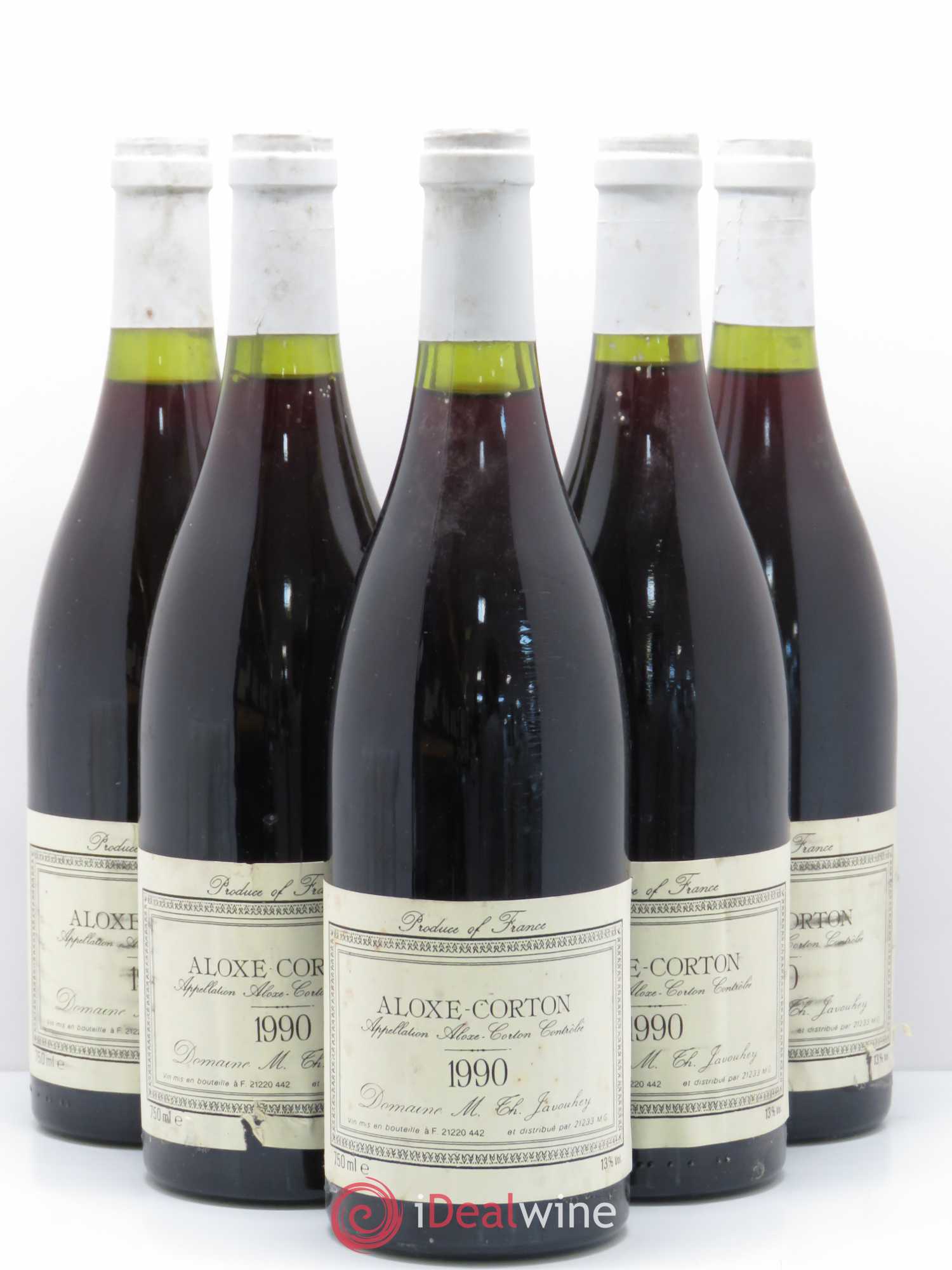 Aloxe-Corton Domaine Javouhey 1990 - Lot de 5 bouteilles - 0