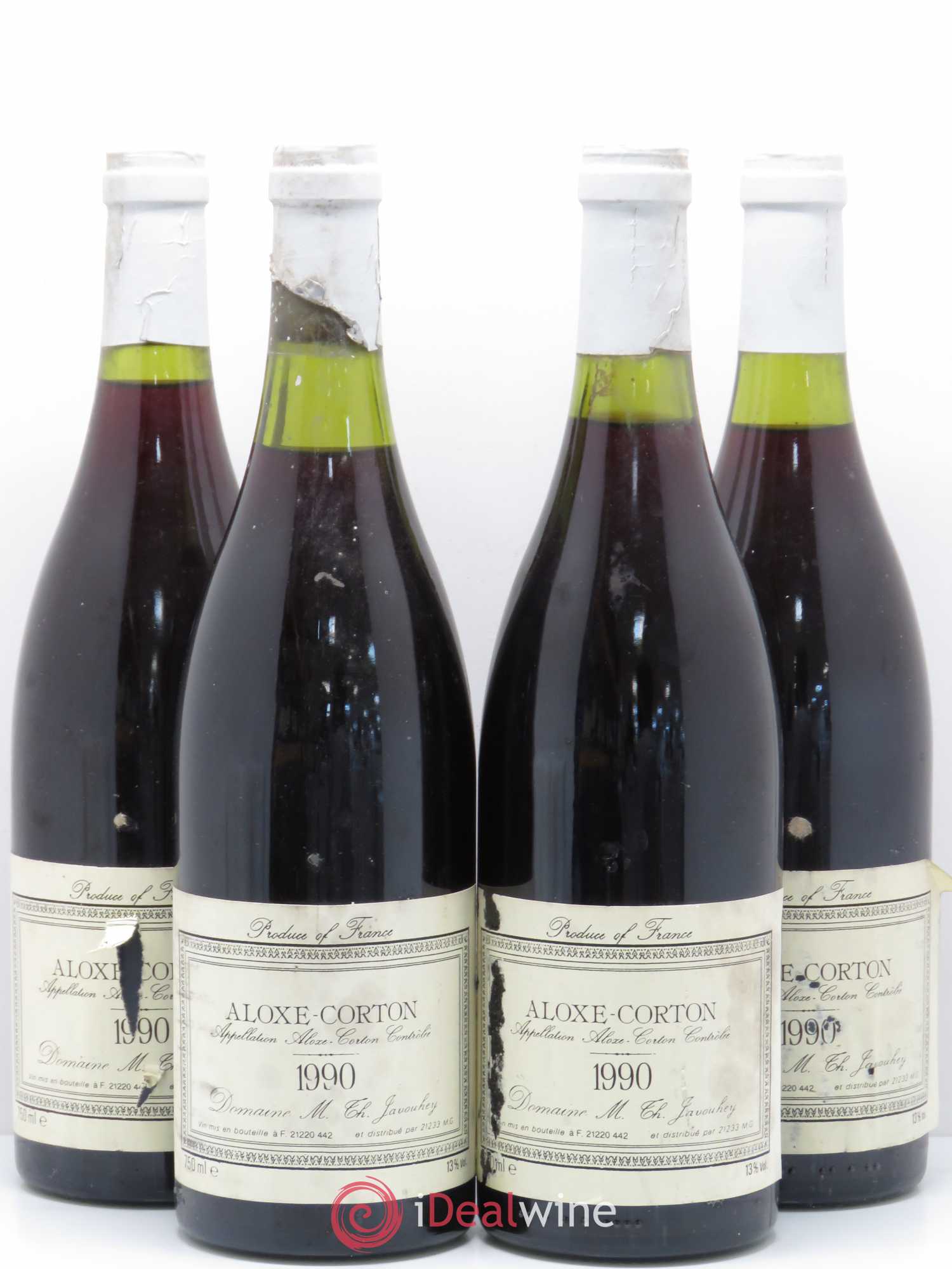 Aloxe-Corton Domaine Javouhey 1990 - Lot de 4 bouteilles - 0