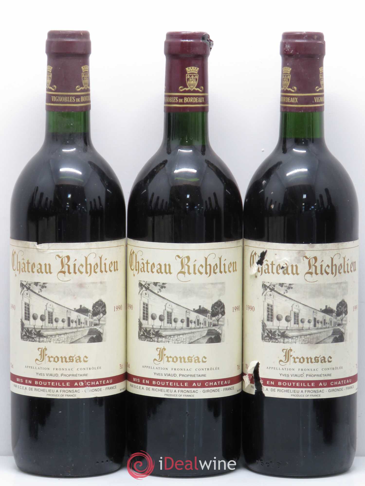 Fronsac Château Richelieu 1990 - Posten von 12 Flaschen - 1