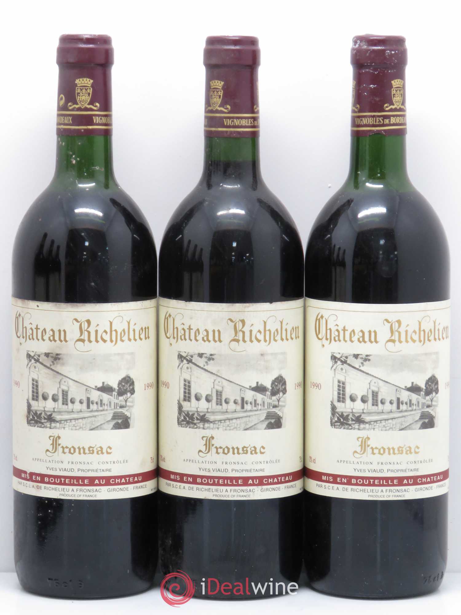 Fronsac Château Richelieu 1990 - Posten von 12 Flaschen - 3