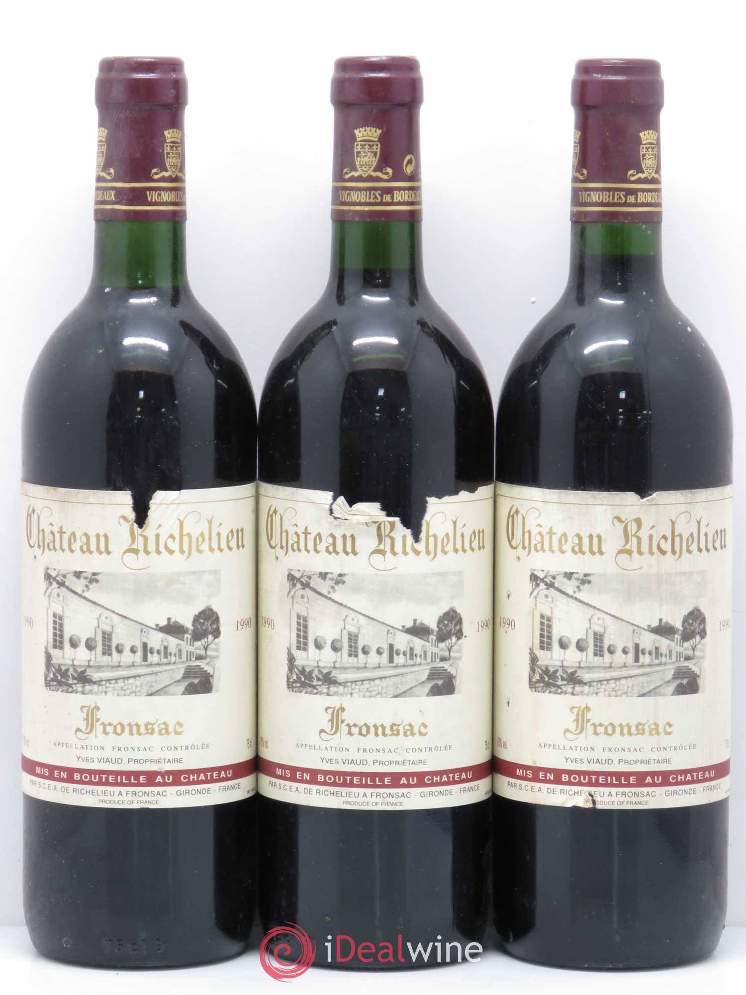 Fronsac Château Richelieu 1990 - Posten von 12 Flaschen - 4