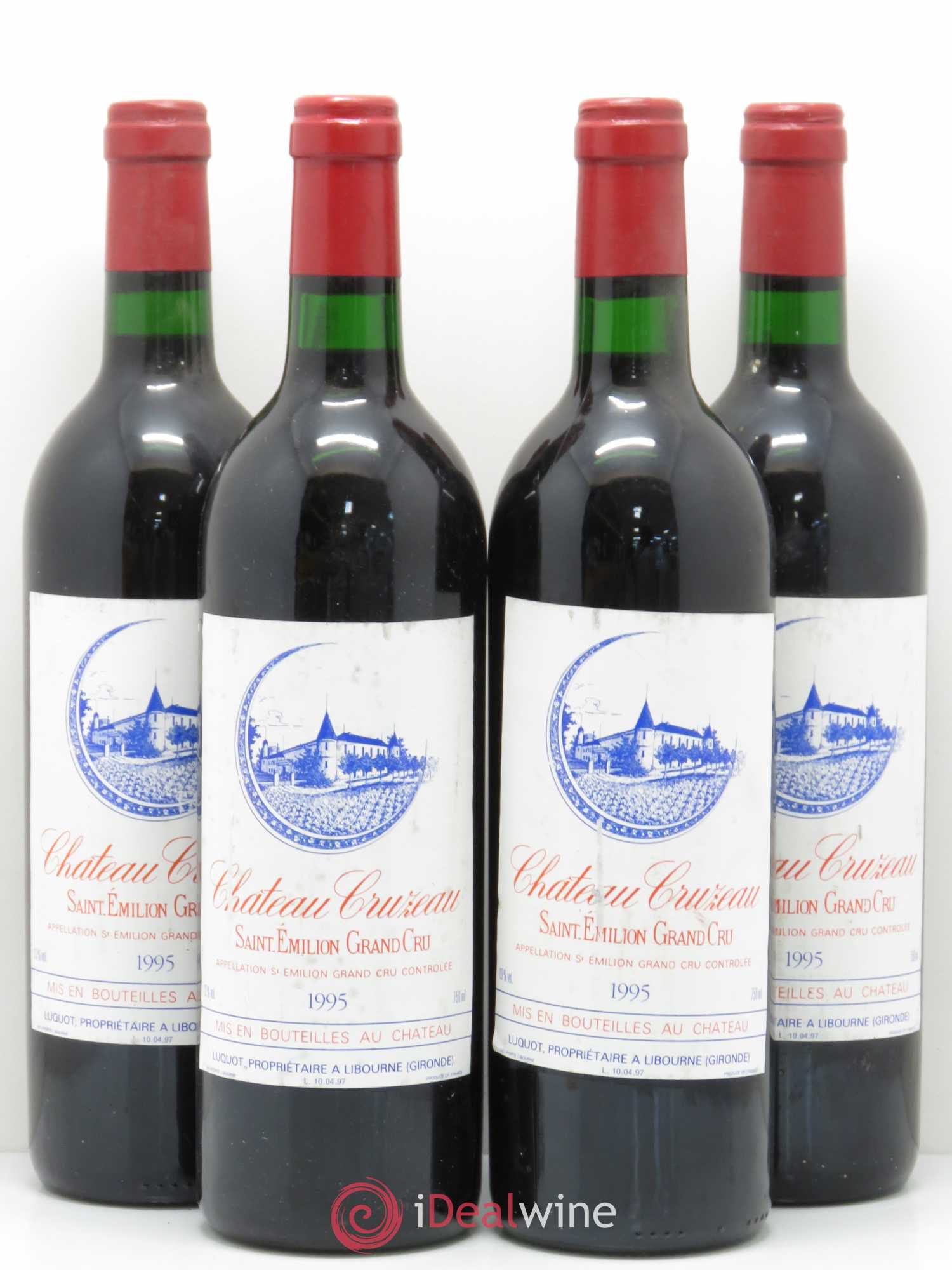 Château Cruzeau 1995 - Lot de 4 bouteilles - 0