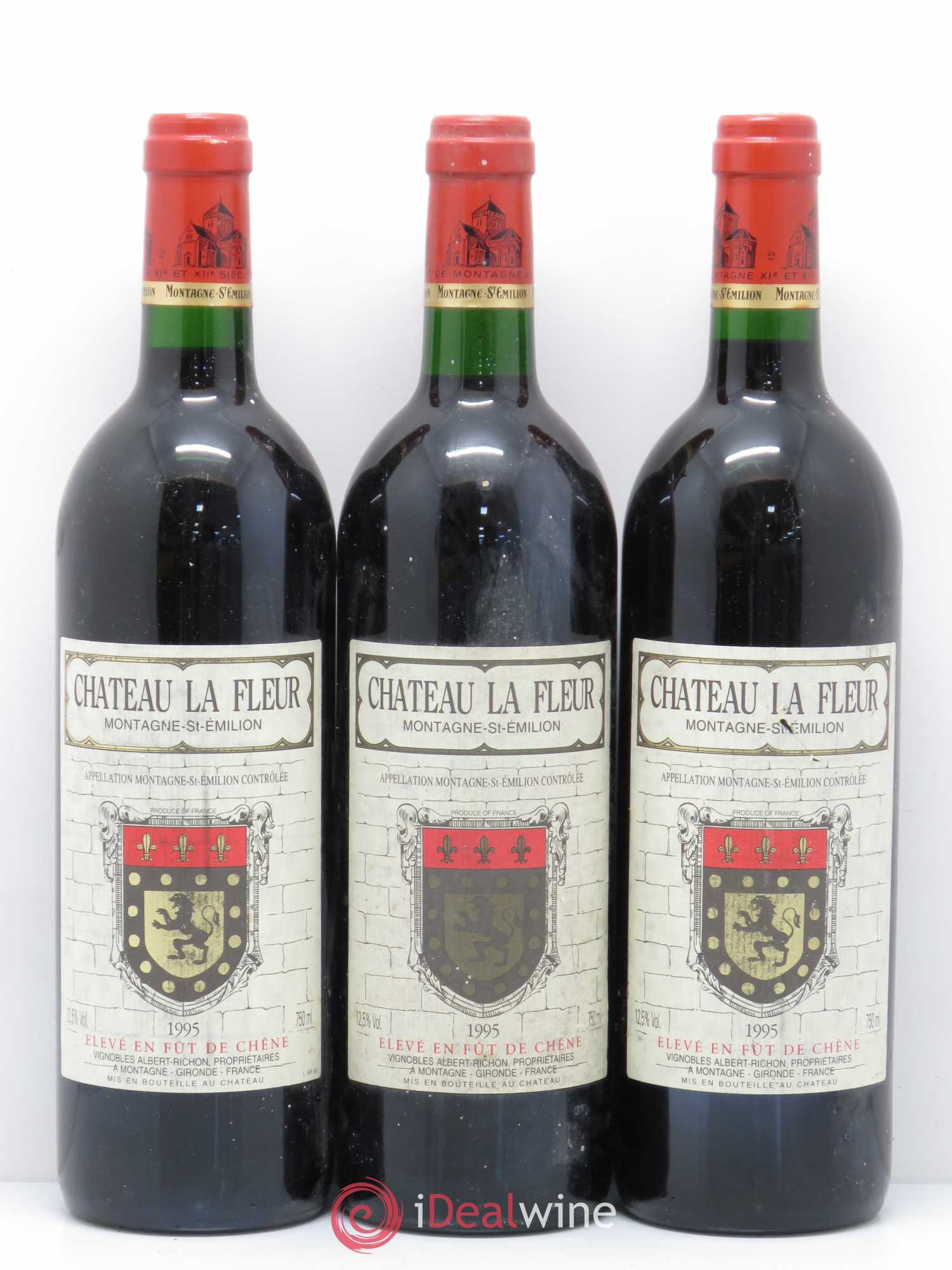 Montagne Saint-Émilion Château La Fleur 1995 - Lot de 3 bouteilles - 0