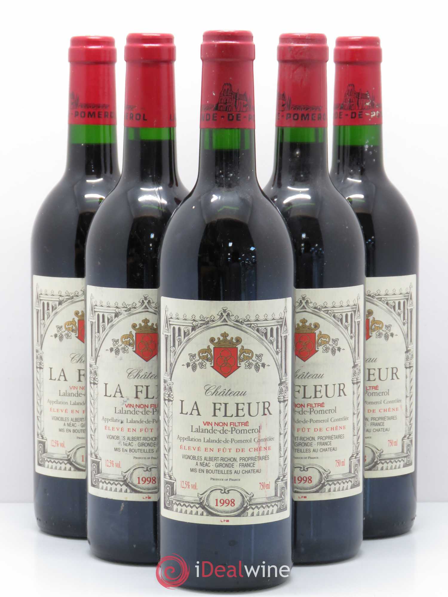 Château La Fleur 1998 - Lot de 5 bouteilles - 0