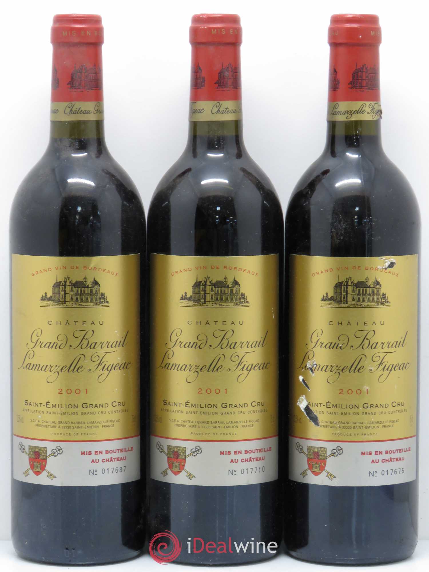 Château Grand Barrail Lamarzelle Figeac Grand Cru Classé 2001 - Lot de 6 bouteilles - 2