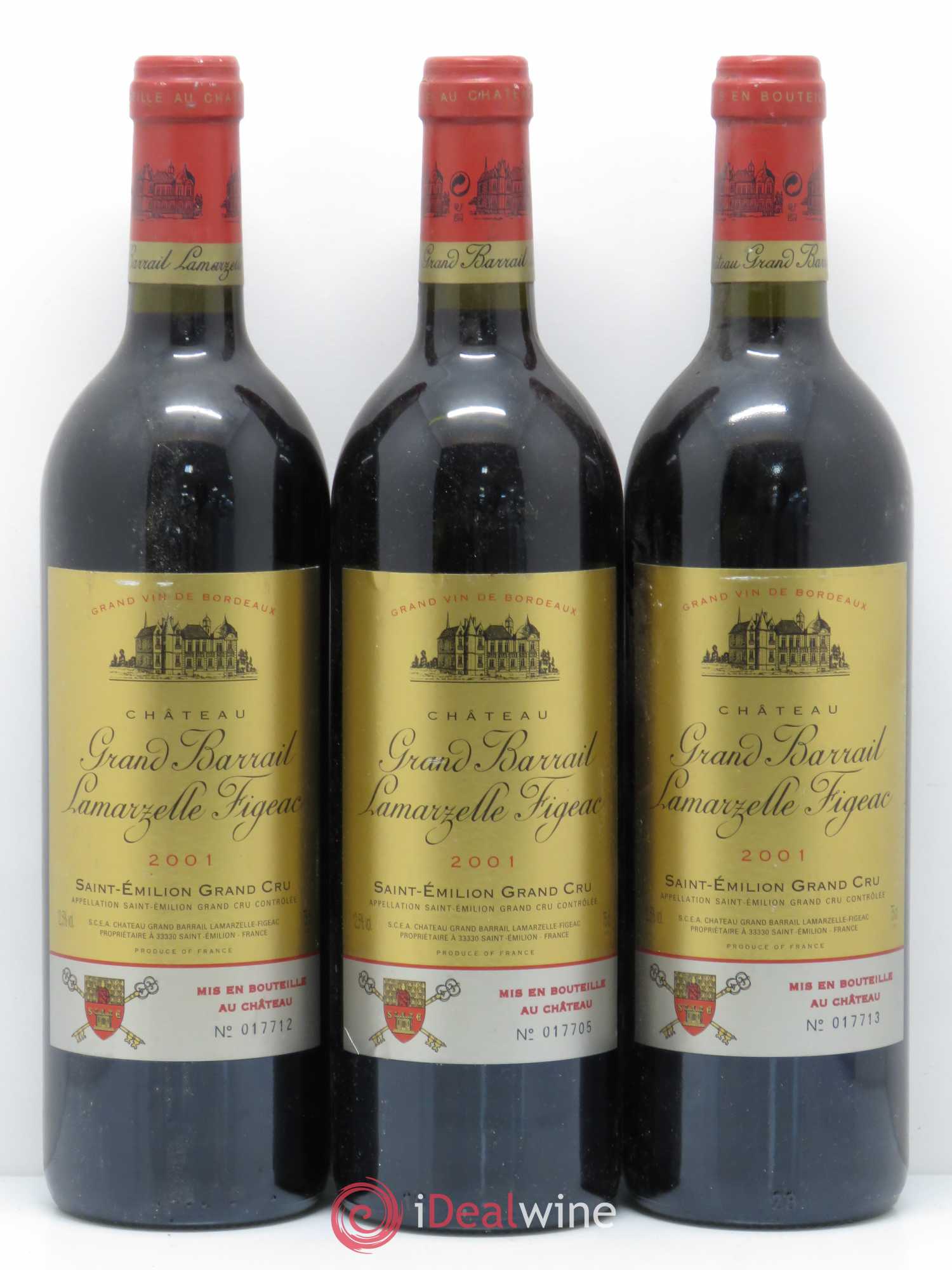 Château Grand Barrail Lamarzelle Figeac Grand Cru Classé 2001 - Lot de 6 bouteilles - 2