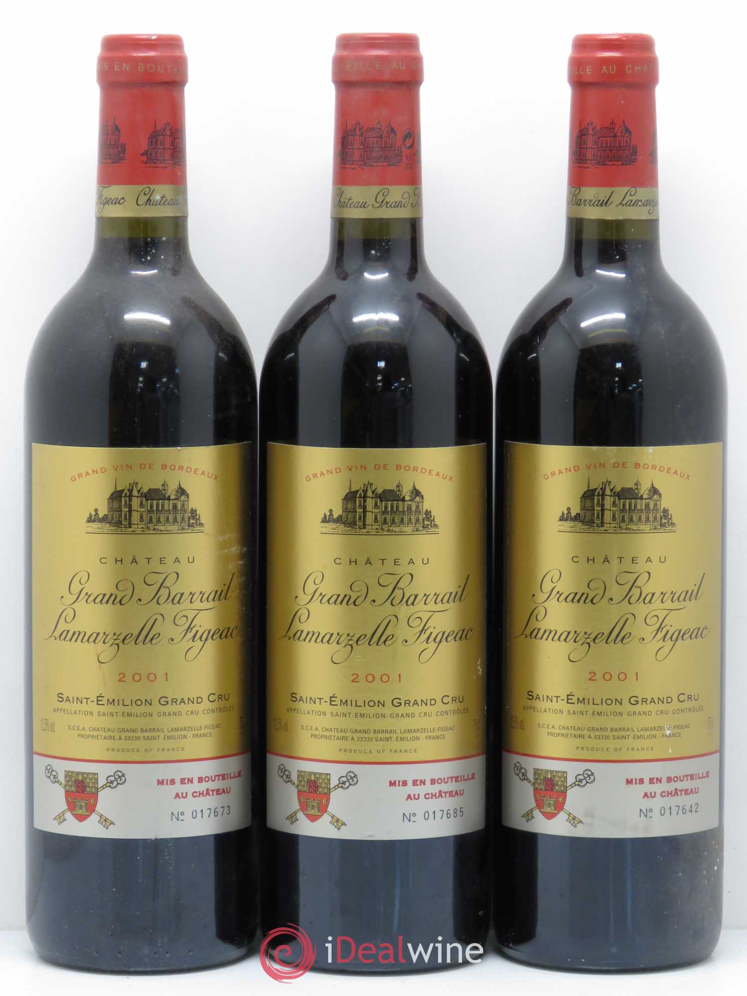 Château Grand Barrail Lamarzelle Figeac Grand Cru Classé 2001 - Lot de 6 bouteilles - 2