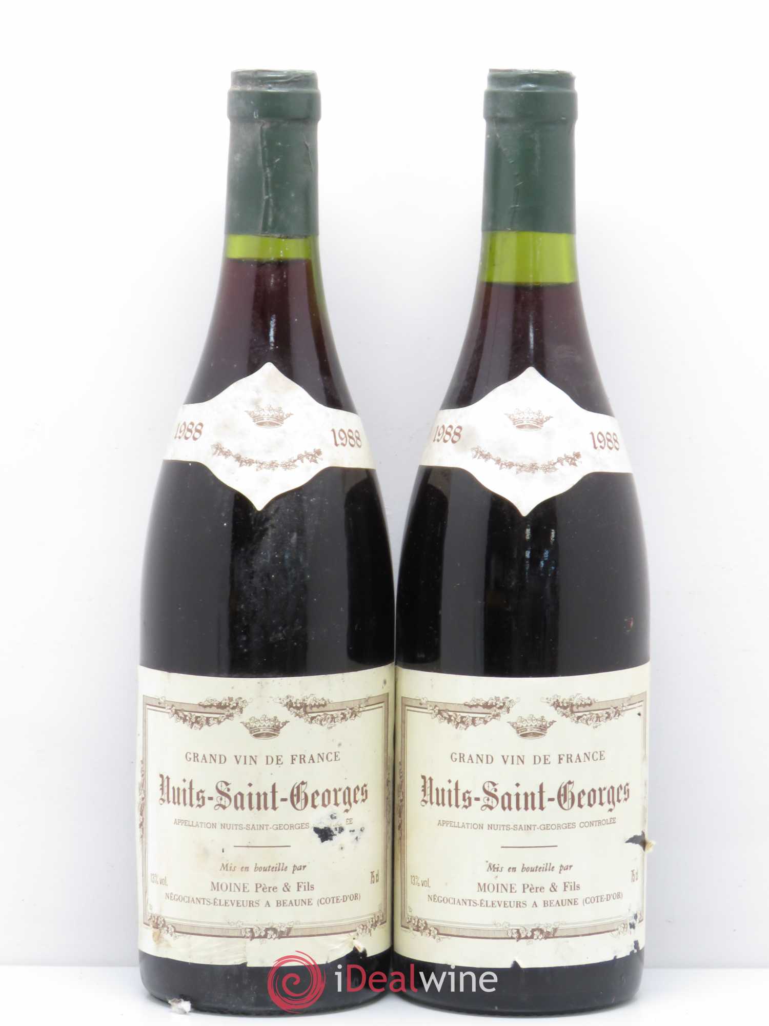 Nuits-Saint-Georges Moine Père et Fils 1988 - Lot de 5 bouteilles - 2