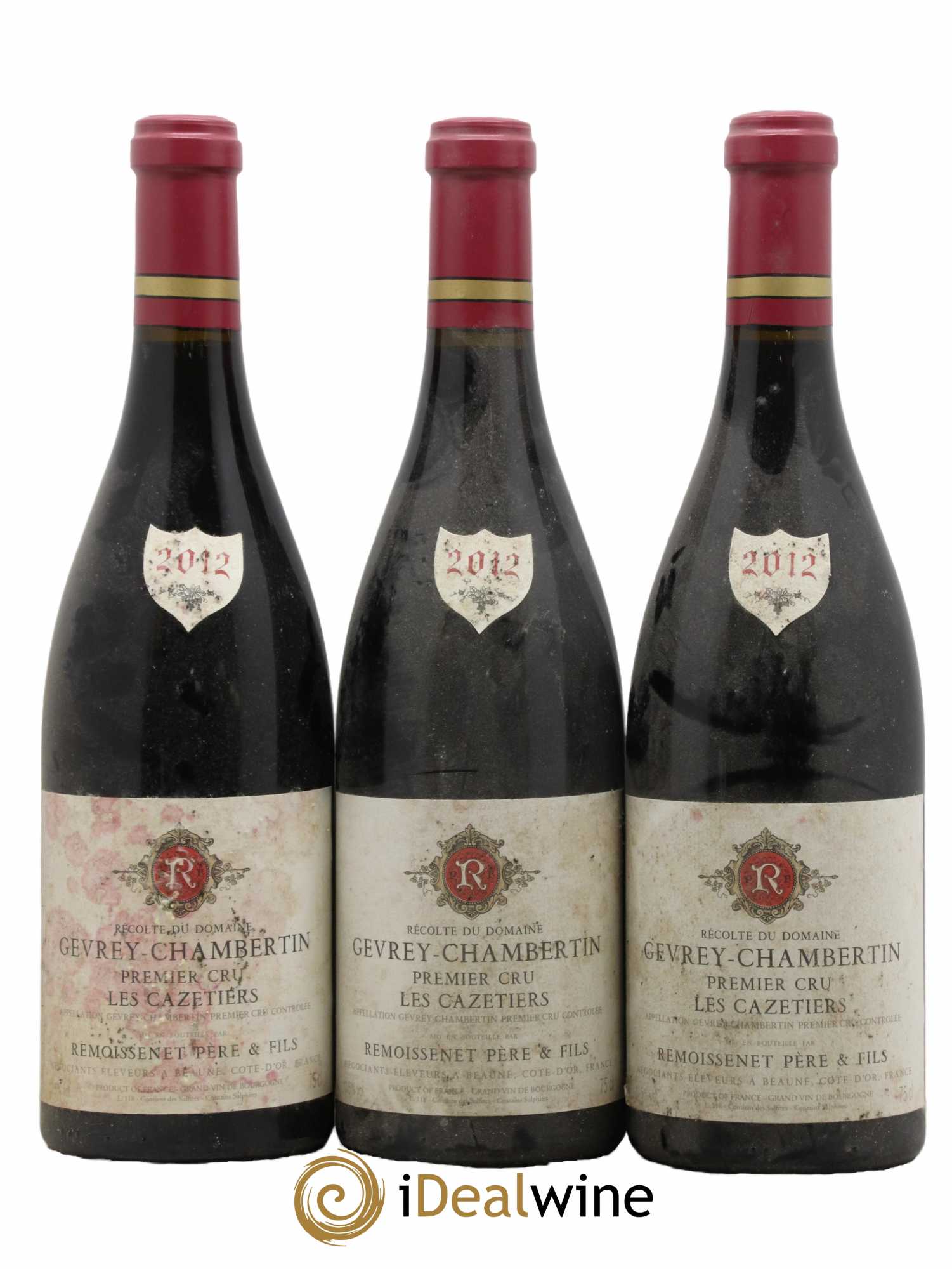 Gevrey-Chambertin 1er Cru Les Cazetiers Remoissenet Père et Fils 2012 - Lot de 3 bouteilles - 0