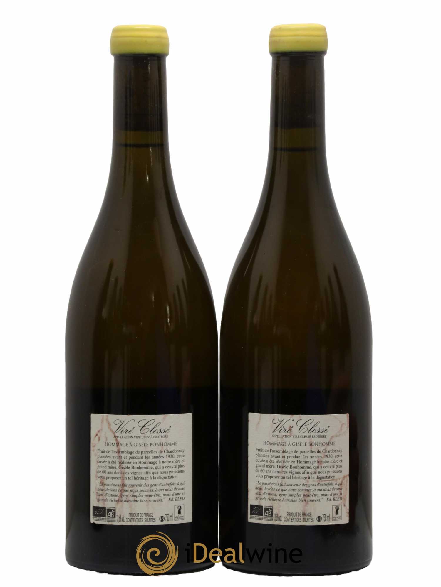 Viré-Clessé Hommage à Gisèle Bonhomme Domaine André Bonhomme 2015 - Lot de 2 bouteilles - 1
