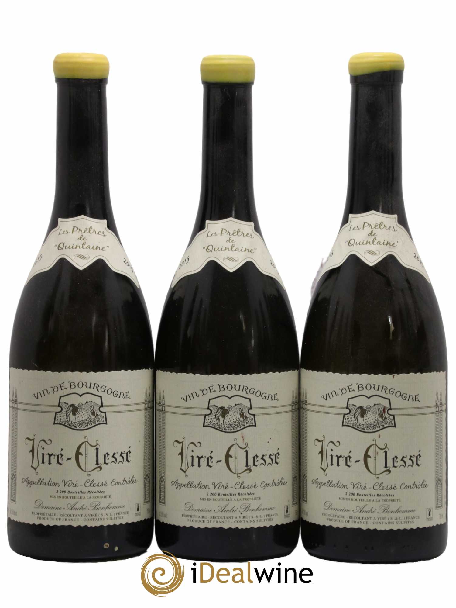 Viré-Clessé Les Prêtres de Quintaine Domaine André Bonhomme 2015 - Lot de 3 bouteilles - 0