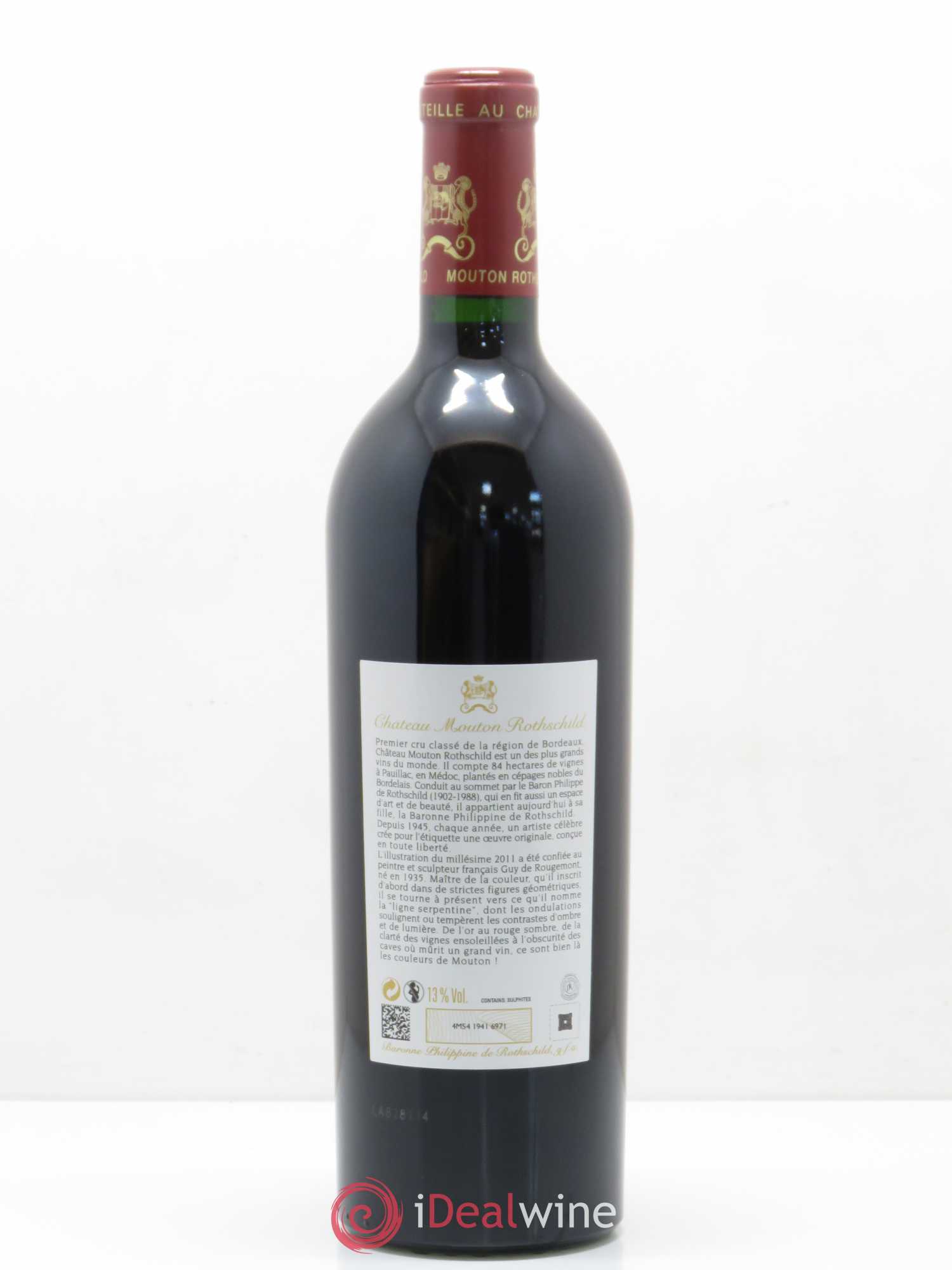 Château Mouton Rothschild 1er Grand Cru Classé 2011 - Lot de 1 bouteille - 1
