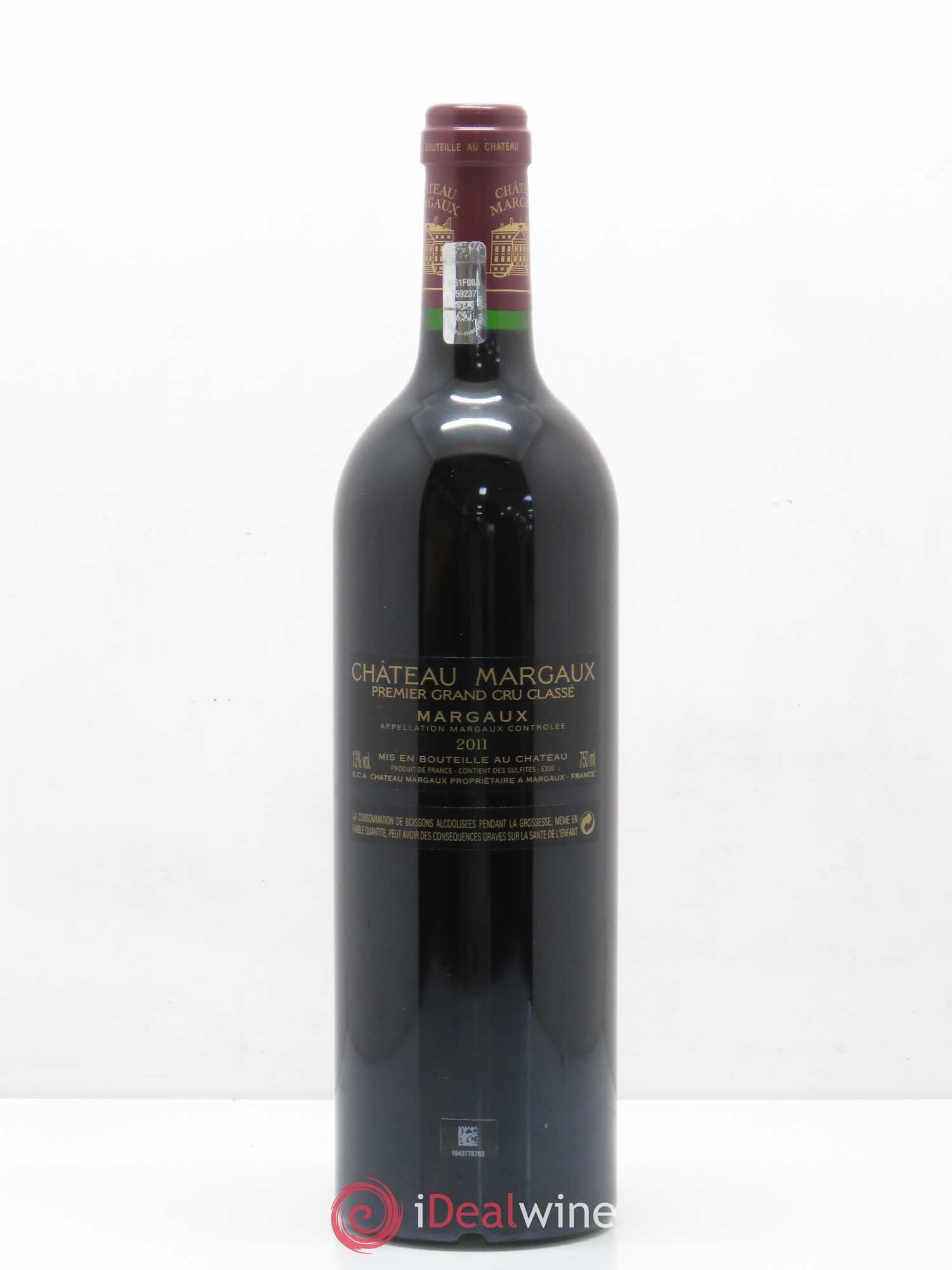 Château Margaux 1er Grand Cru Classé 2011 - Lot de 1 bouteille - 1