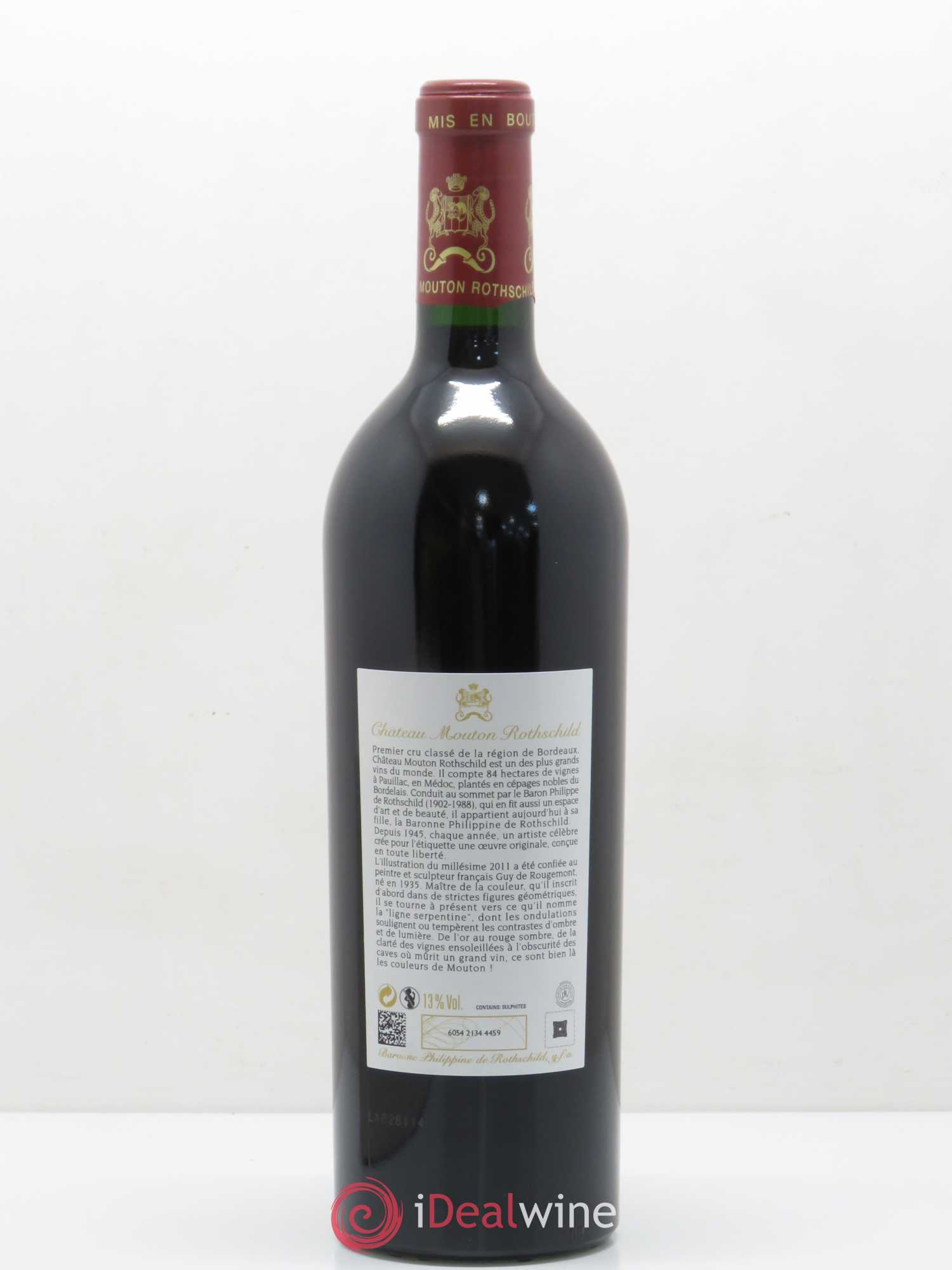 Château Mouton Rothschild 1er Grand Cru Classé 2011 - Lot de 1 bouteille - 1