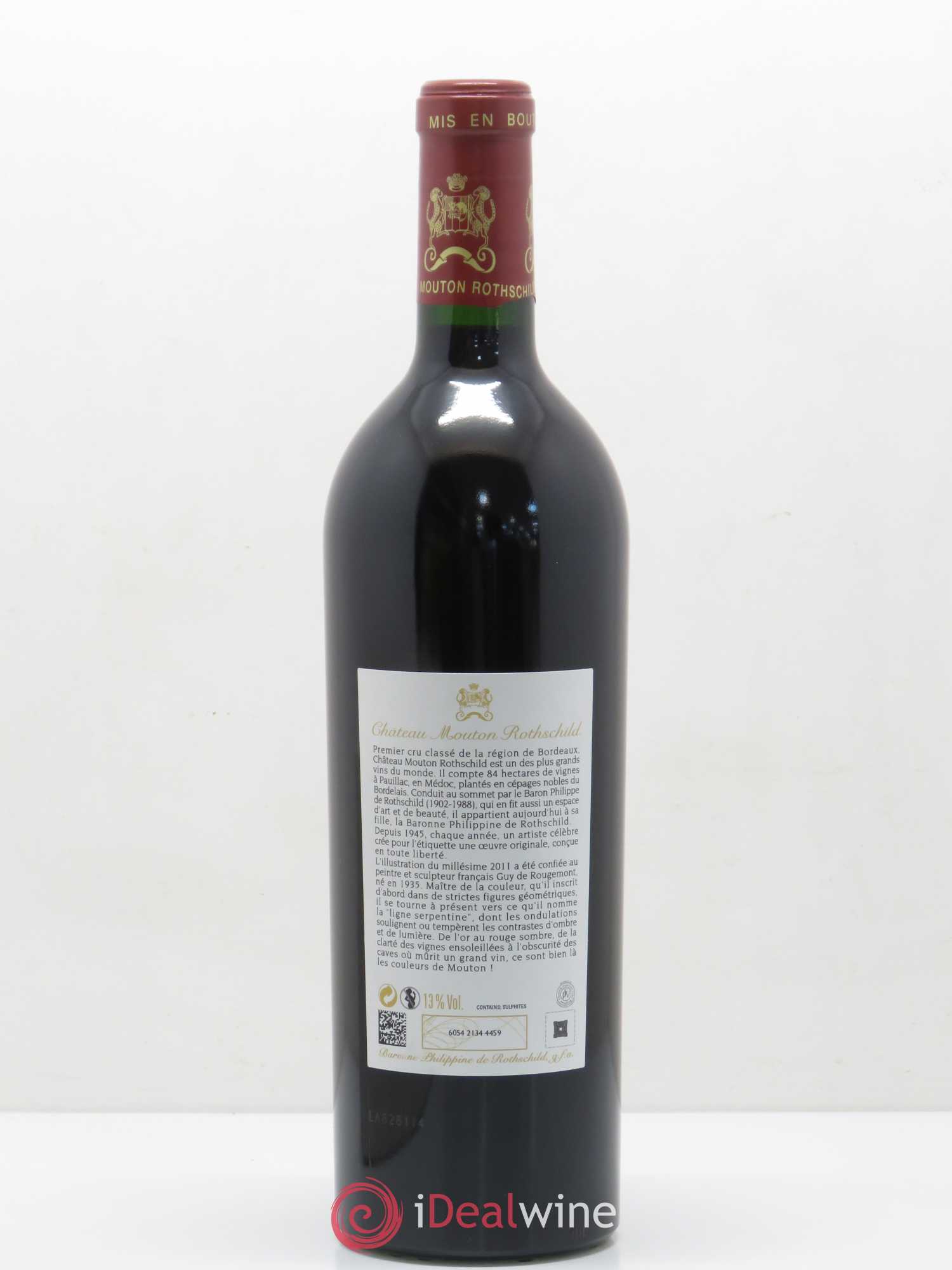 Château Mouton Rothschild 1er Grand Cru Classé 2011 - Lot de 1 bouteille - 1