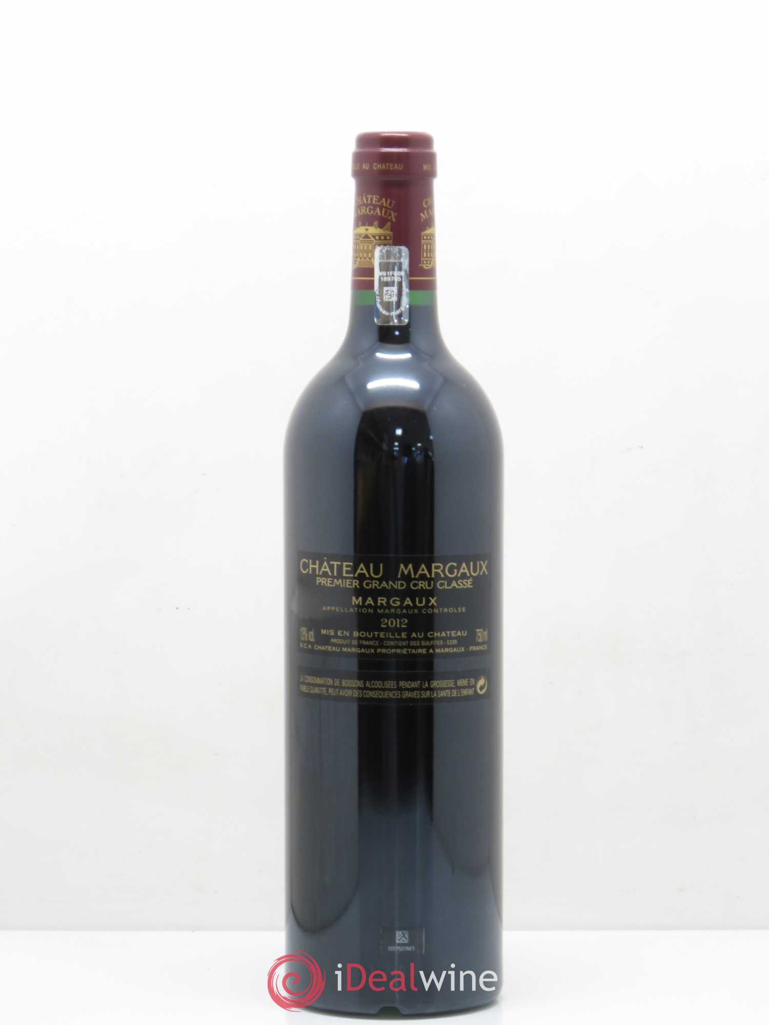 Château Margaux 1er Grand Cru Classé 2012 - Lot de 1 bouteille - 1